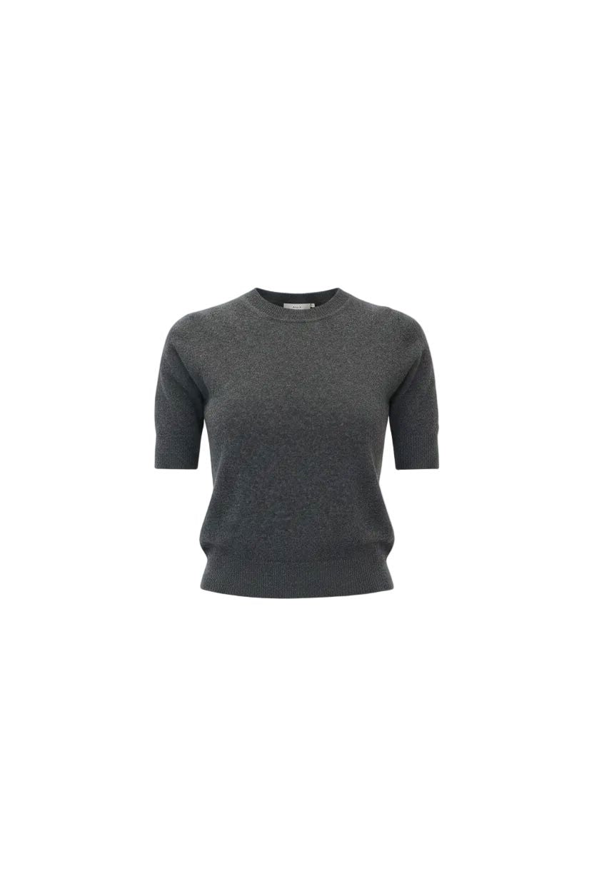 THERESE SHORTSLEEVES KNIT IN GREY KNIT HERSKIND