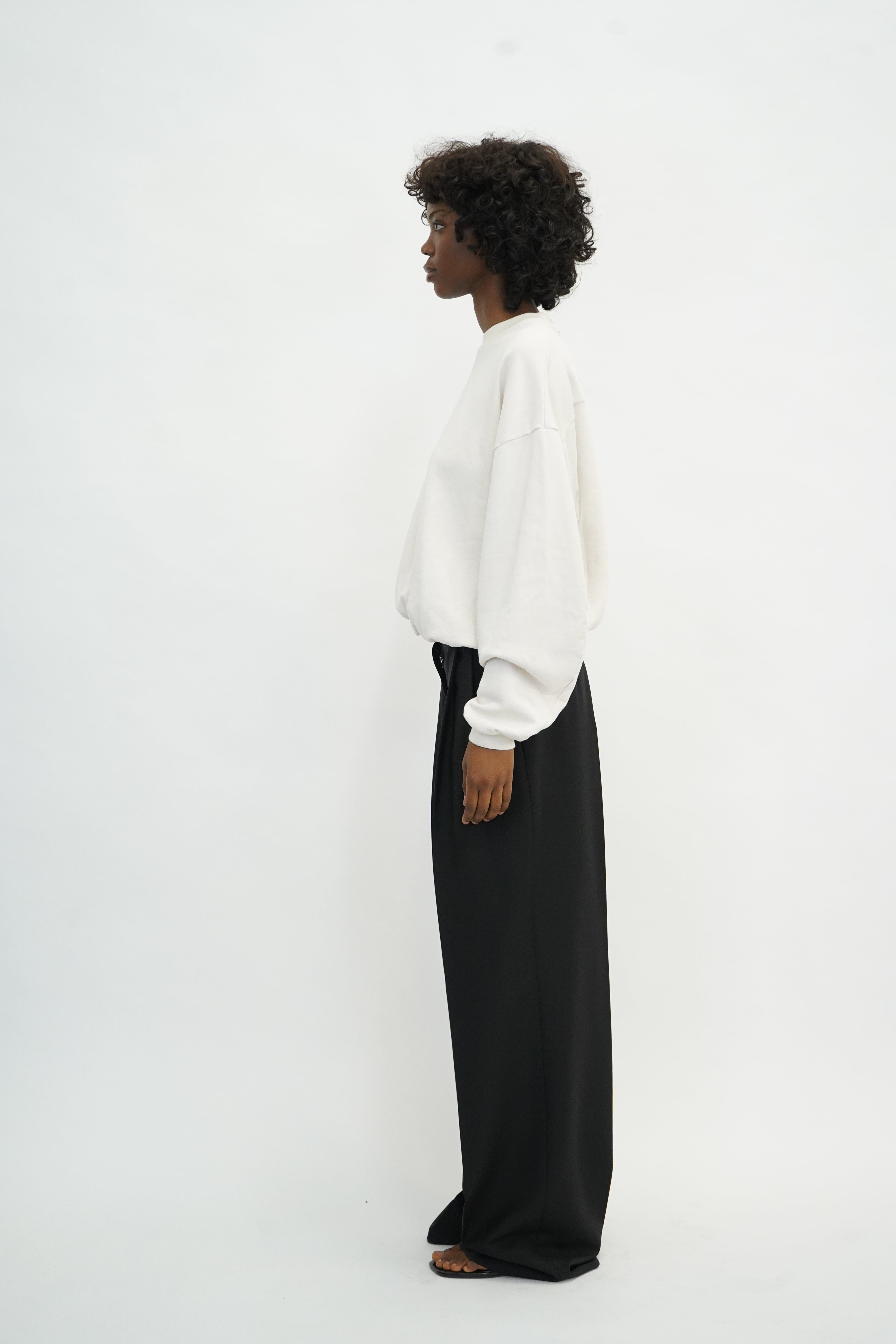 MID WAIST TAILORED TROUSERS IN BLACK PANTS ROHE