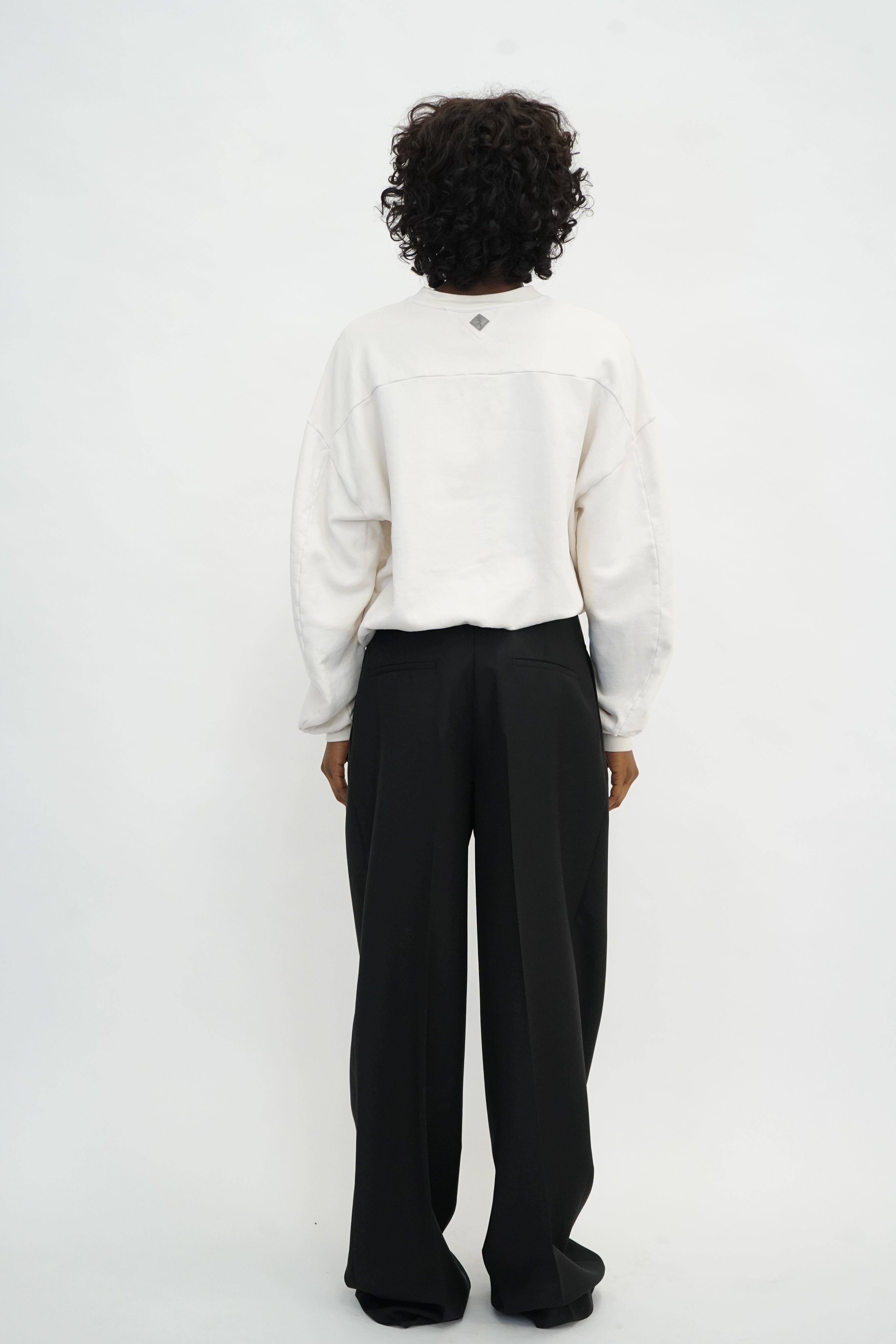 MID WAIST TAILORED TROUSERS IN BLACK PANTS ROHE