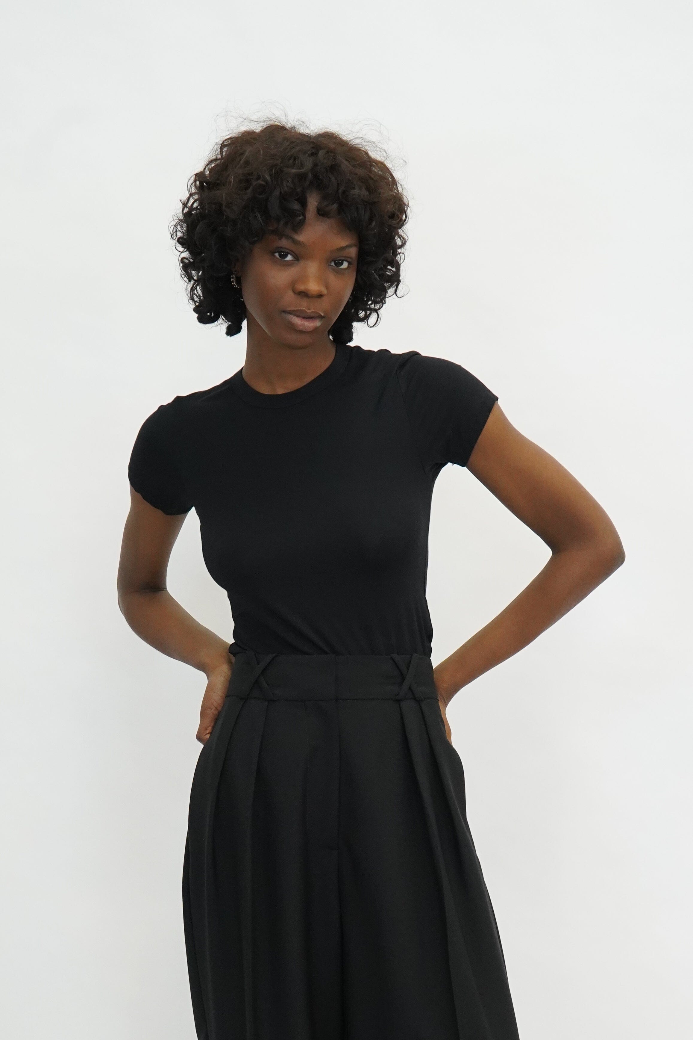 LUCA BABY TEE IN BLACK TOP RAG&BONE