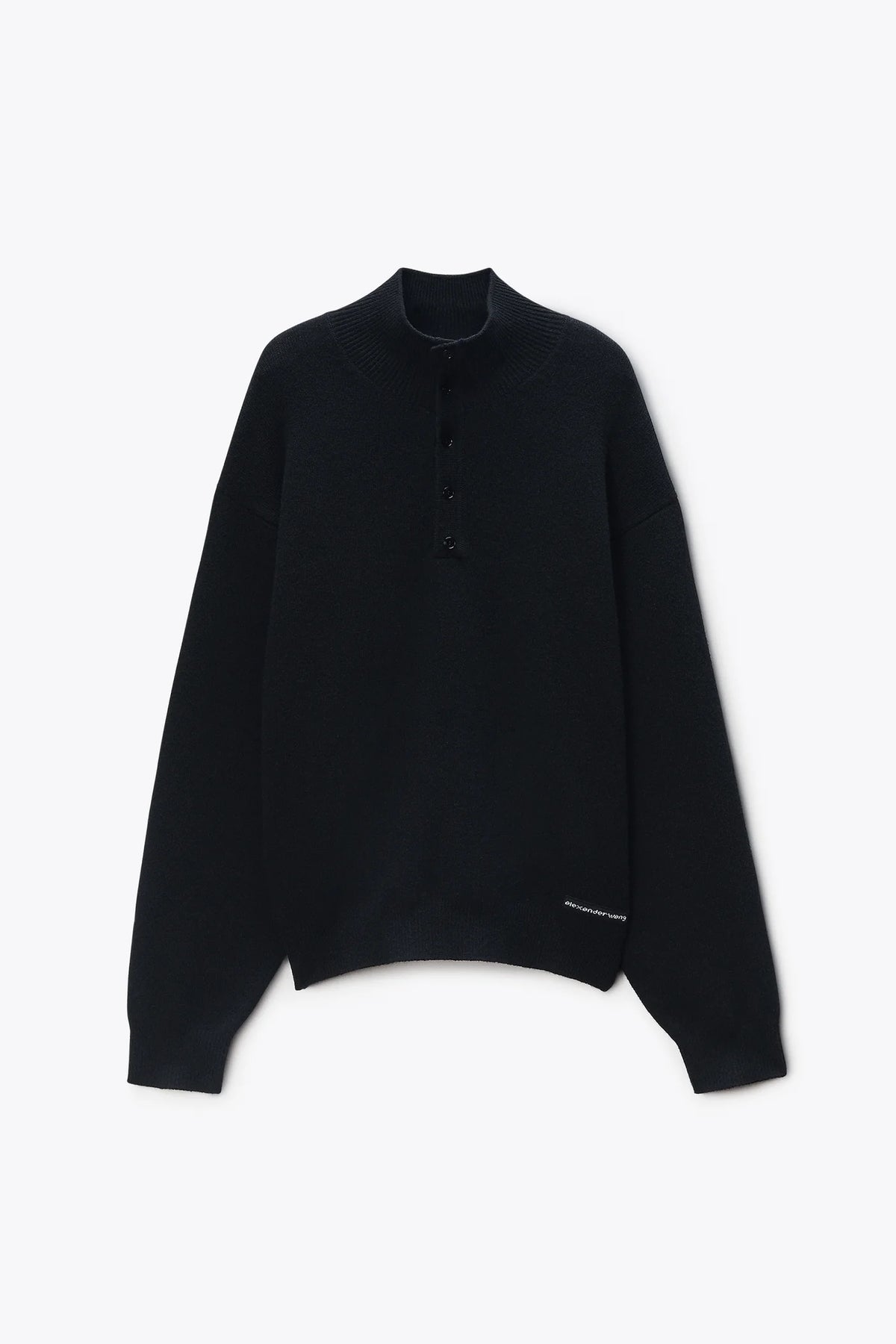 TURTLENECK HENLEY W/ KNIT LOGO