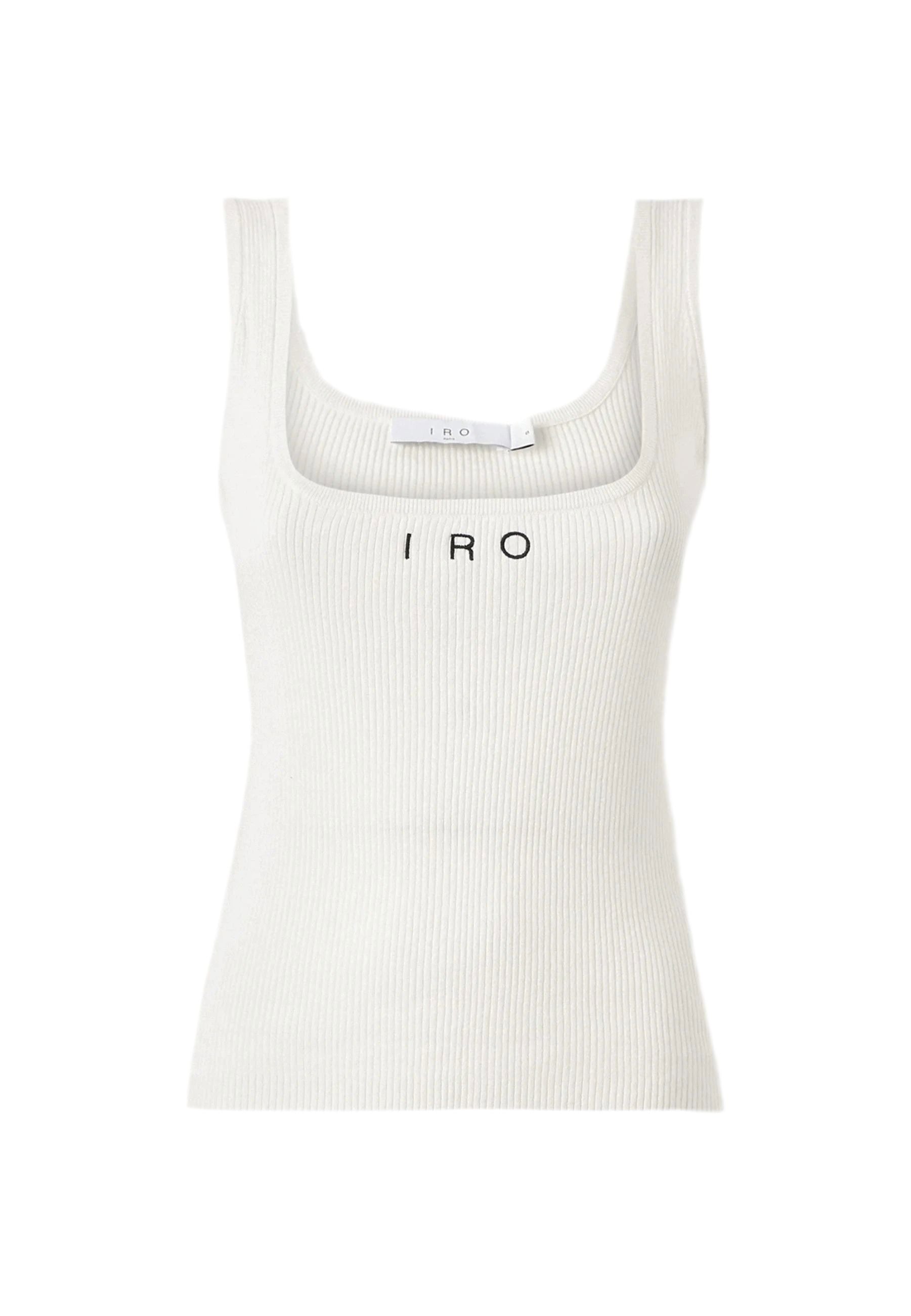 SORENA TOP RIB IN WHITE SWEATER IRO