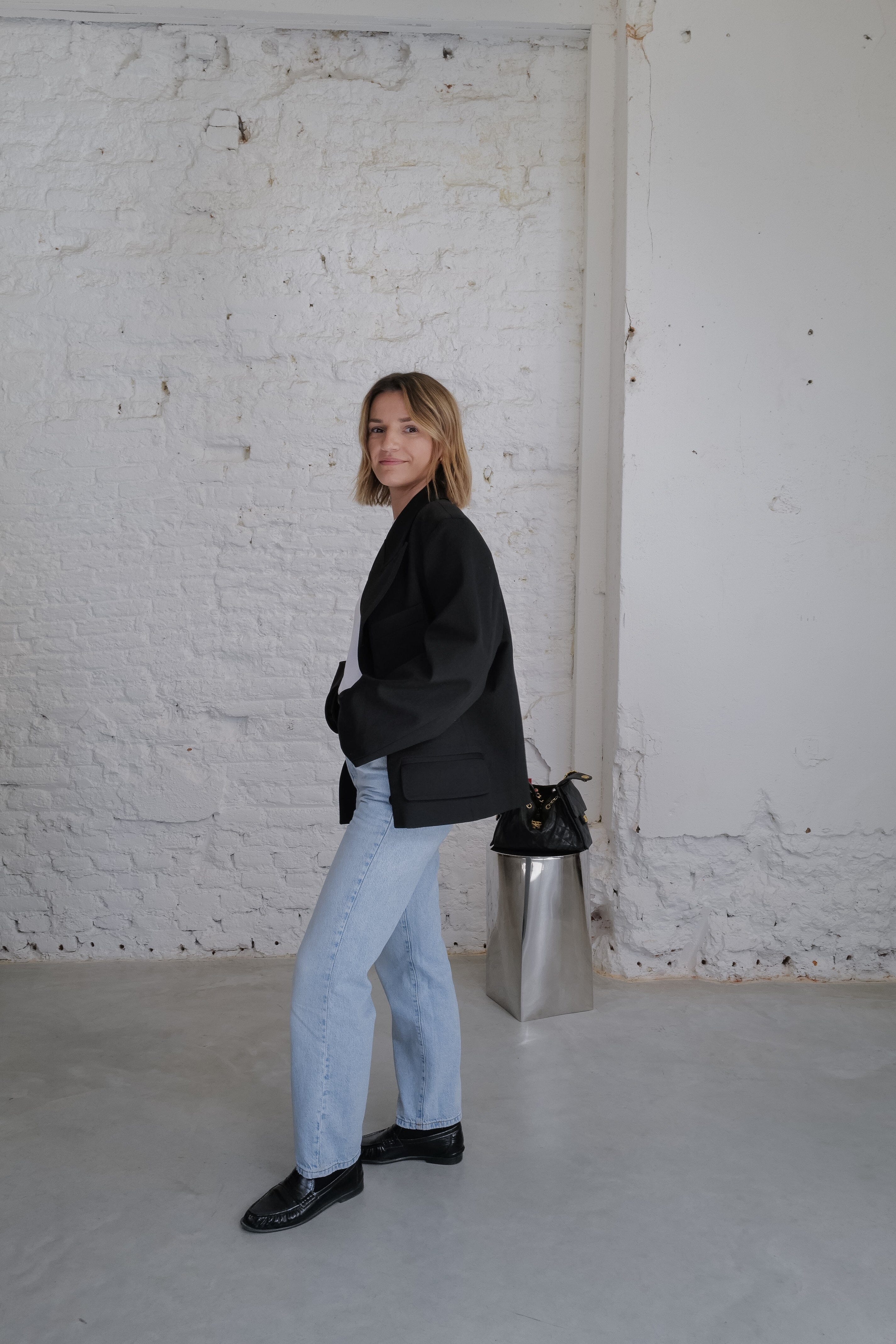 BOXY BLAZER IN BLACK BLAZER KURE