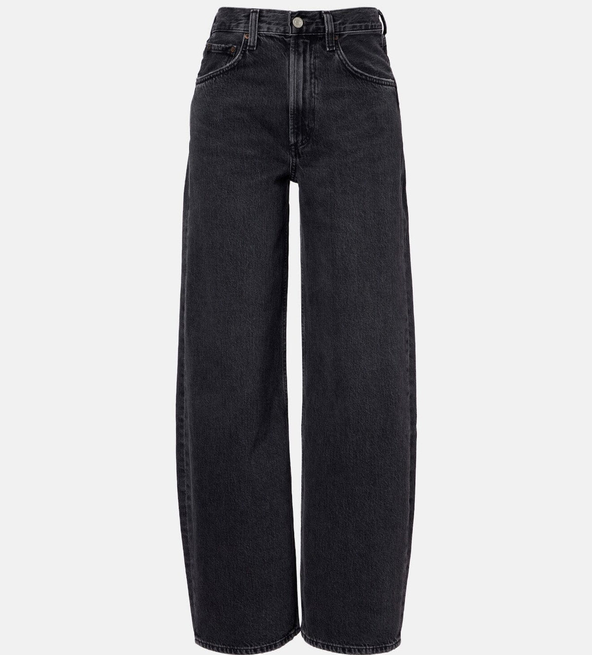 LOW CURVE JEAN IN BLACK TAR JEAN AGOLDE