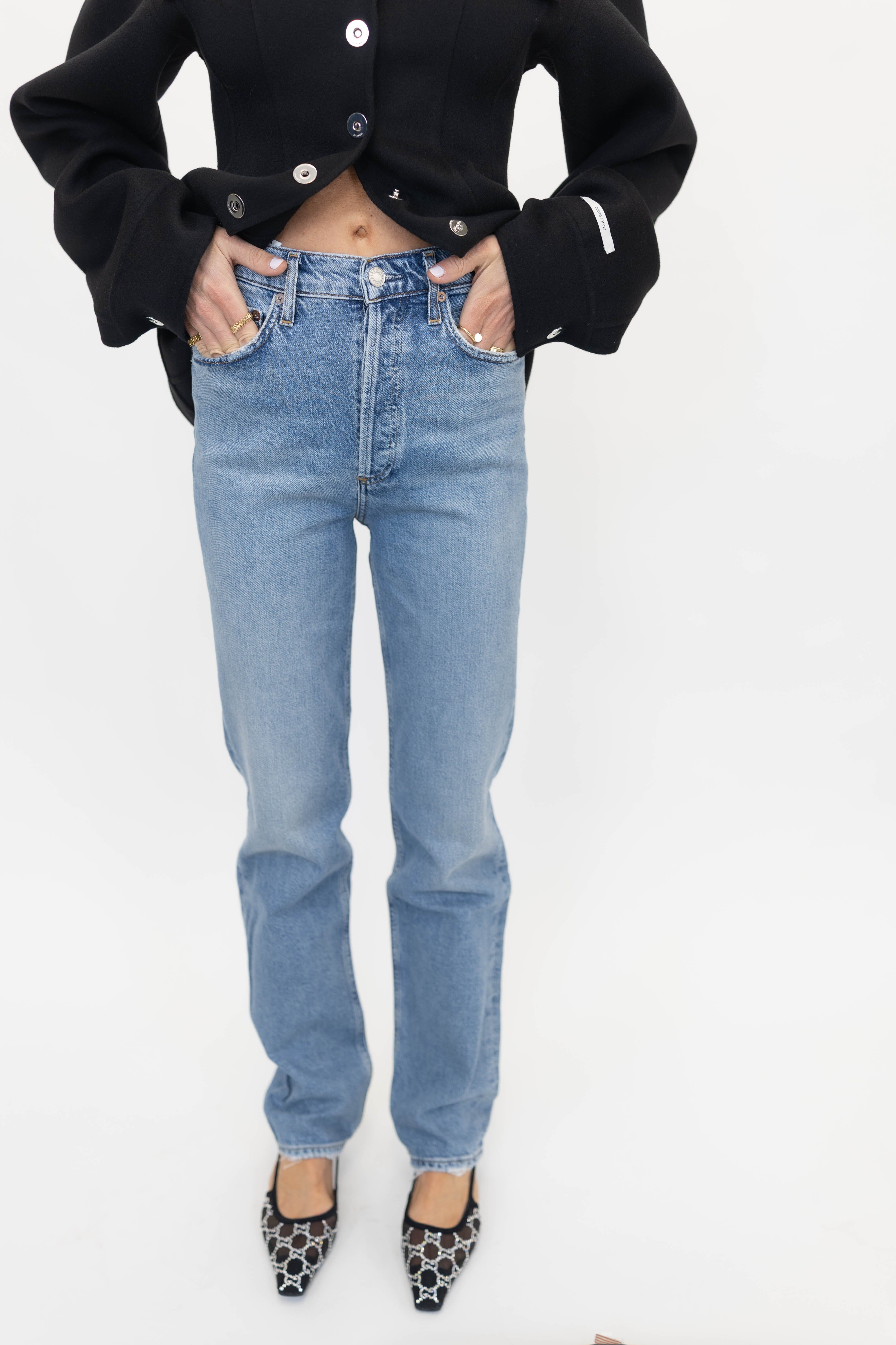 90’S PINCH WAIST LONG IN RENEW JEANS AGOLDE