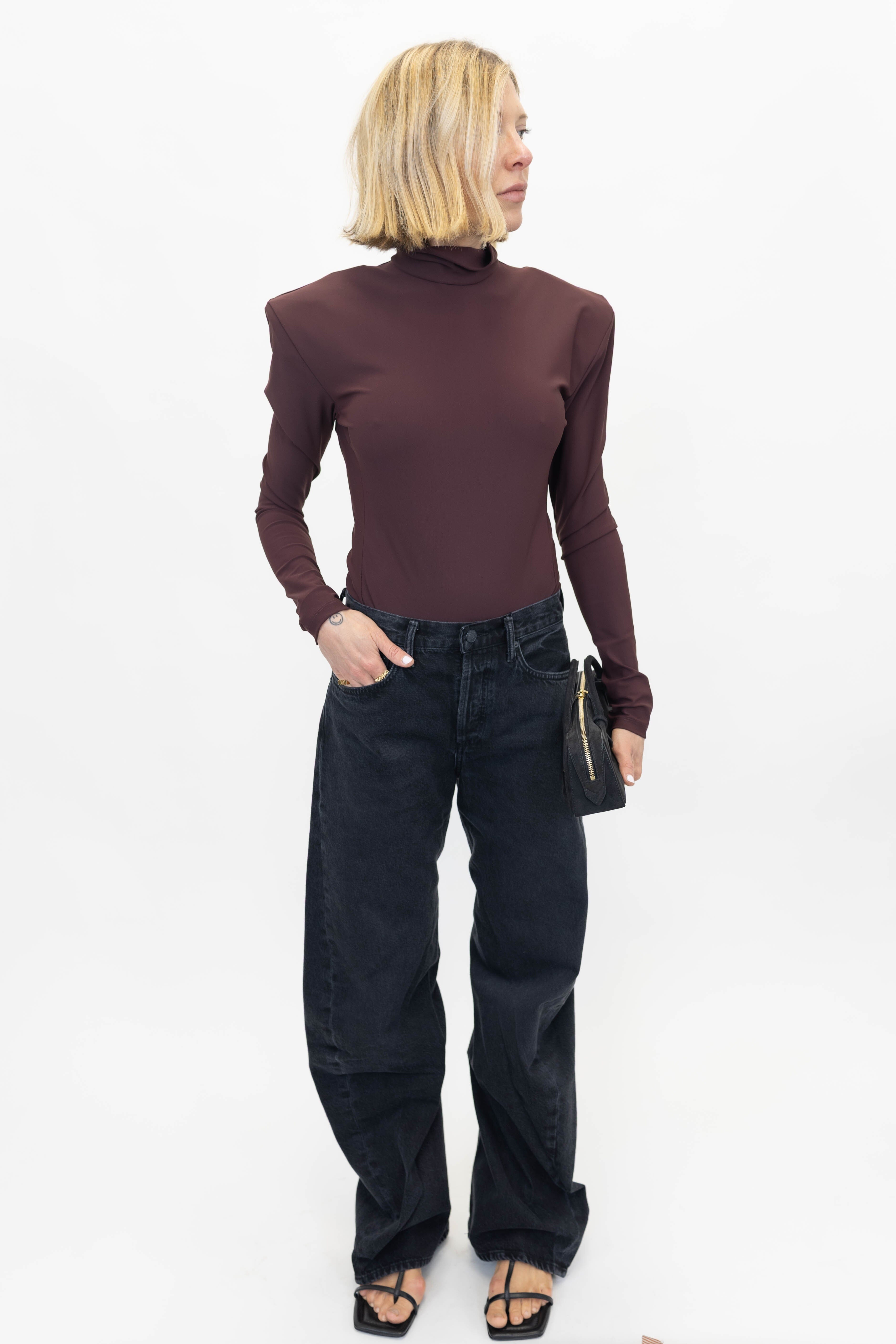 AZALES BODY IN VELVET BERRY BODYSUIT IRO