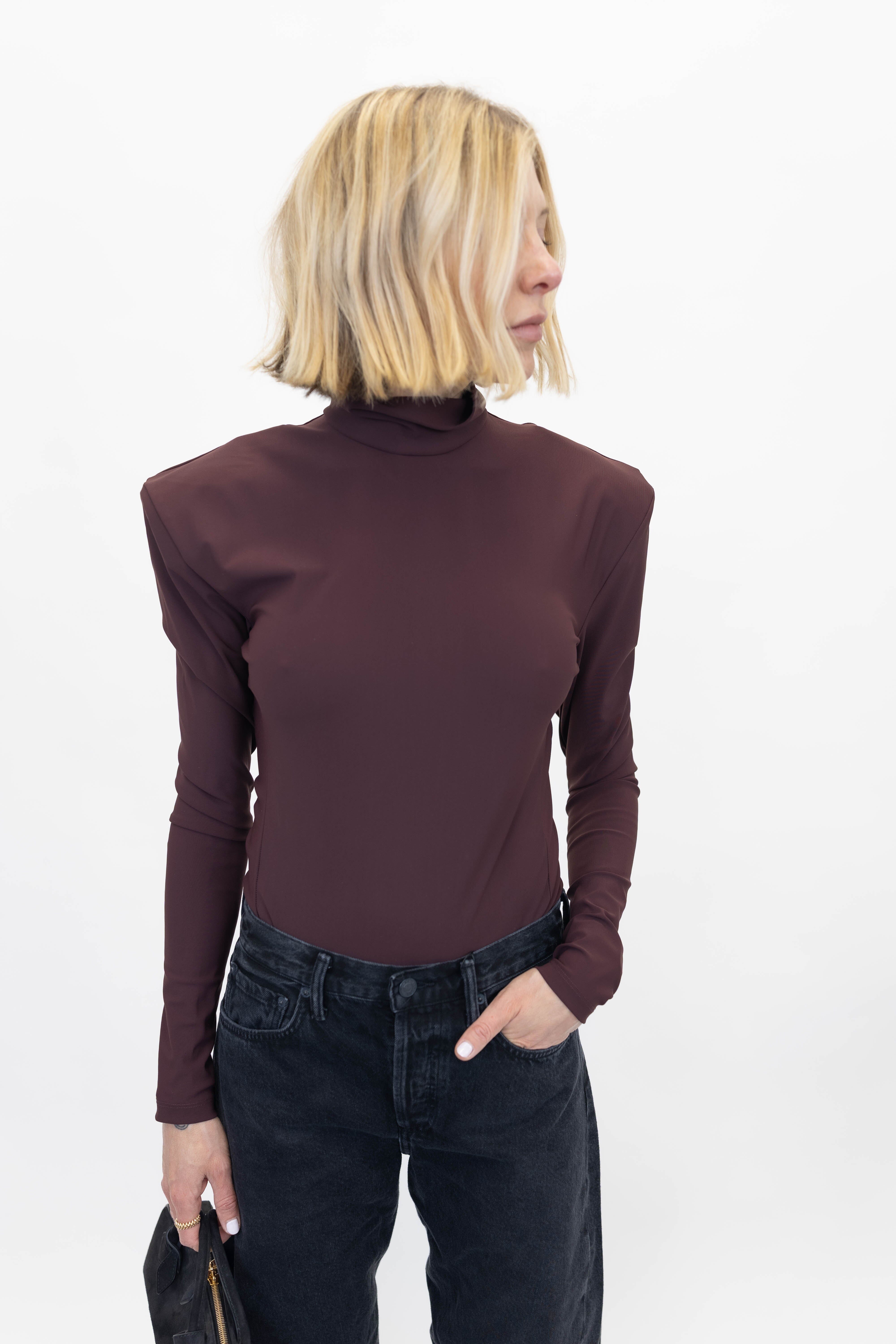 AZALES BODY IN VELVET BERRY BODYSUIT IRO