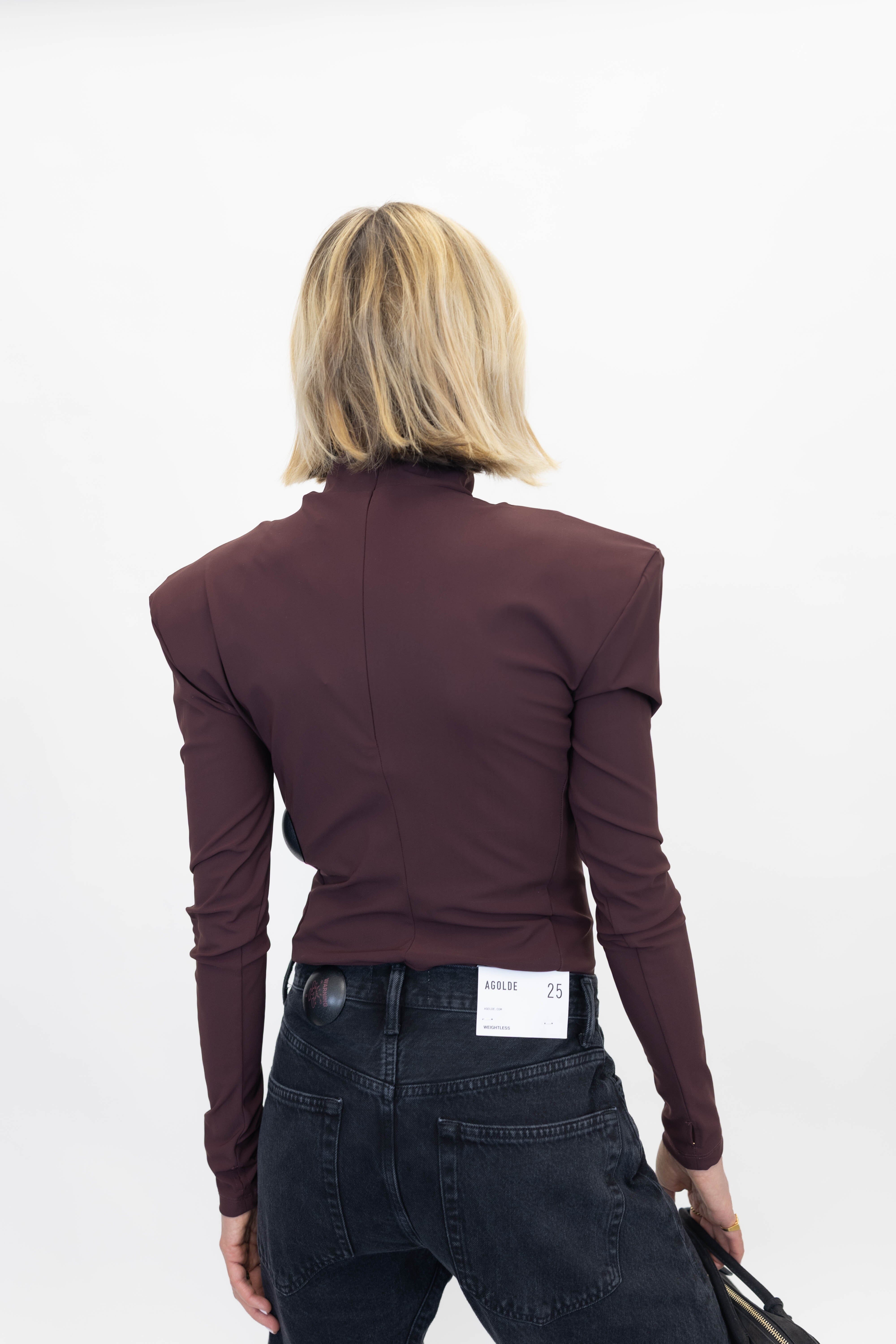 AZALES BODY IN VELVET BERRY BODYSUIT IRO