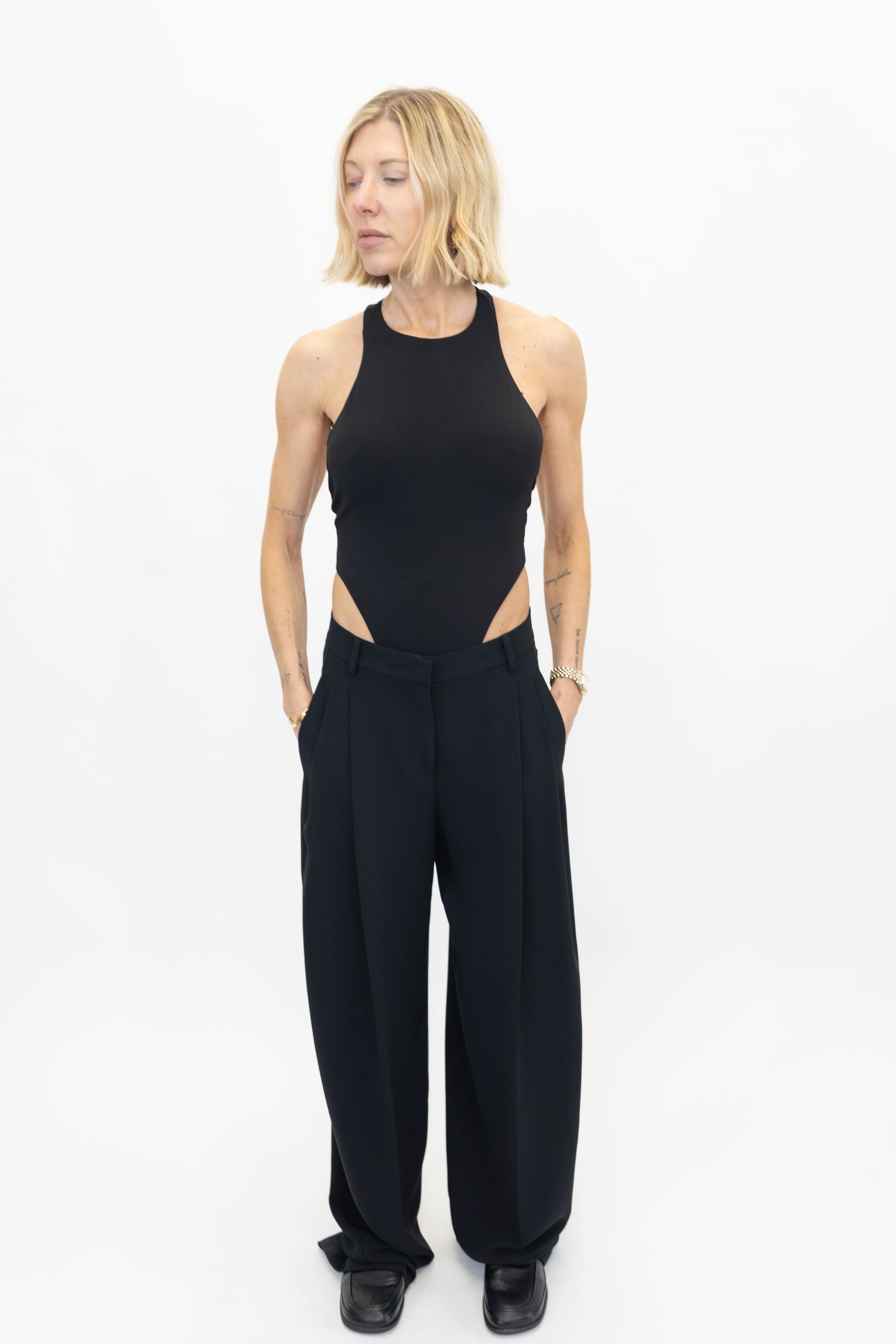 FONDA HALTHER BODYSUIT IN BLACK BODYSUIT THE ANDAMANE