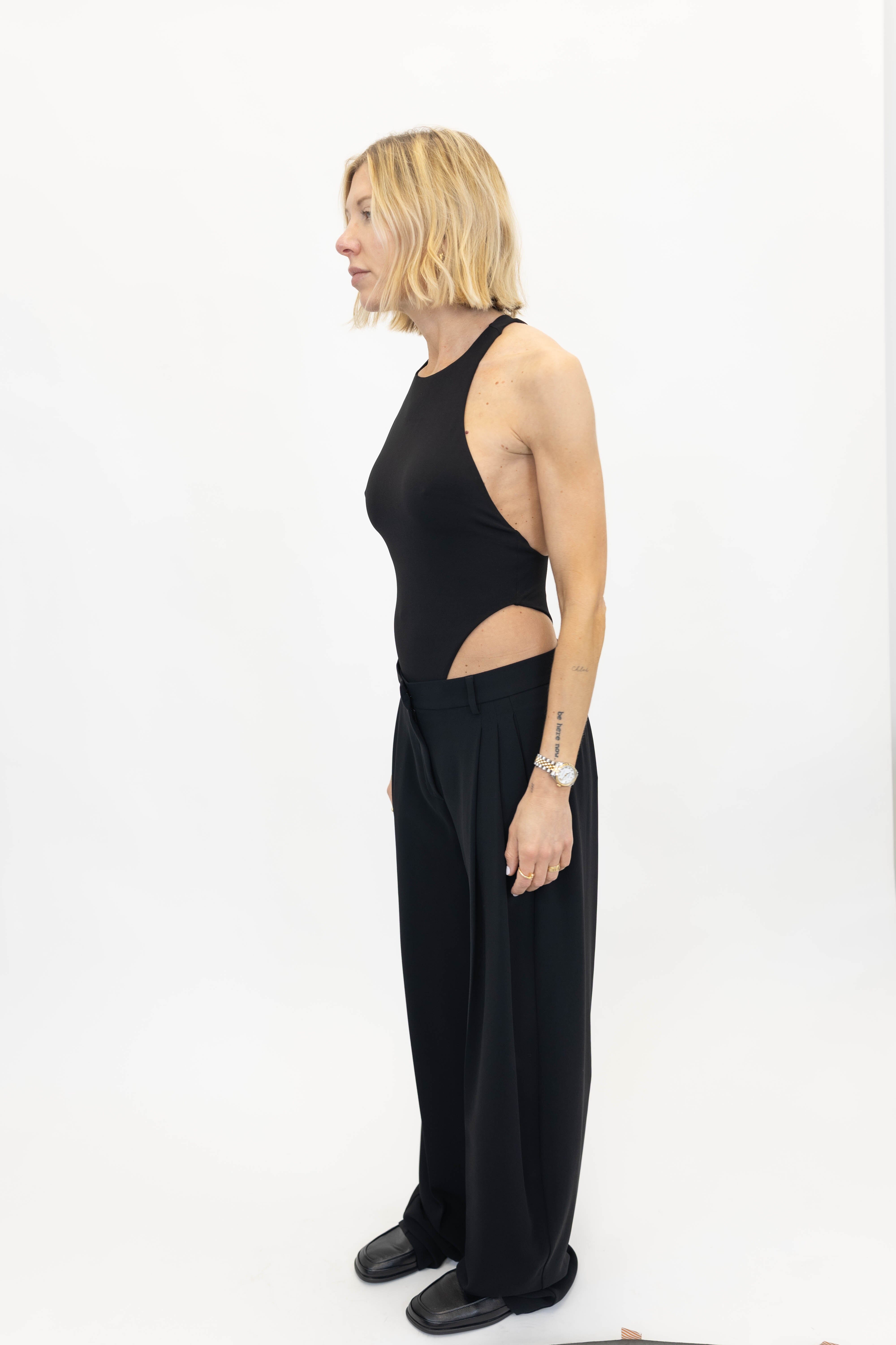 FONDA HALTHER BODYSUIT IN BLACK BODYSUIT THE ANDAMANE