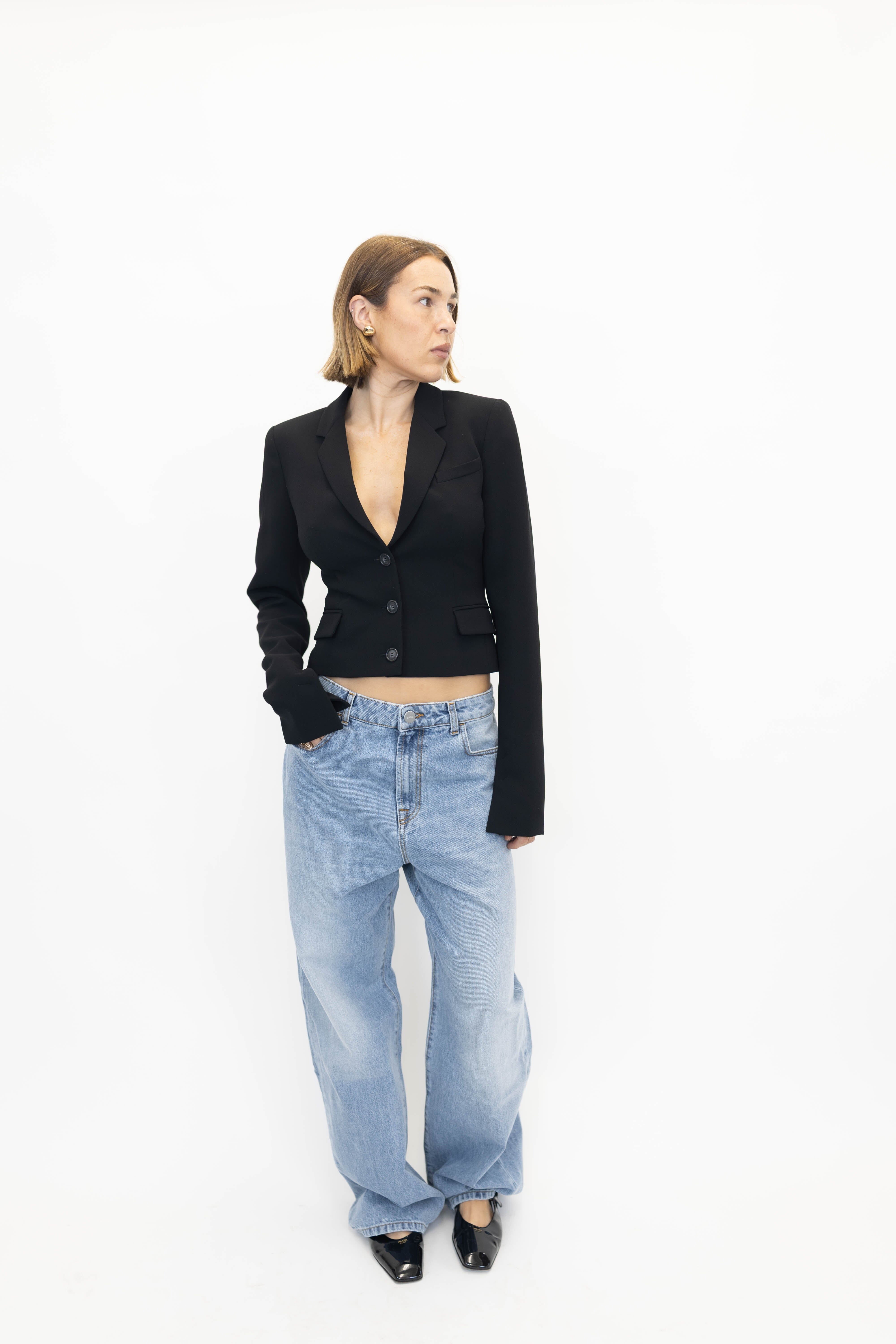 BRUUN SIGNATURE BAGGY DENIM IN CLASSIC BLUE JEANS ROHE