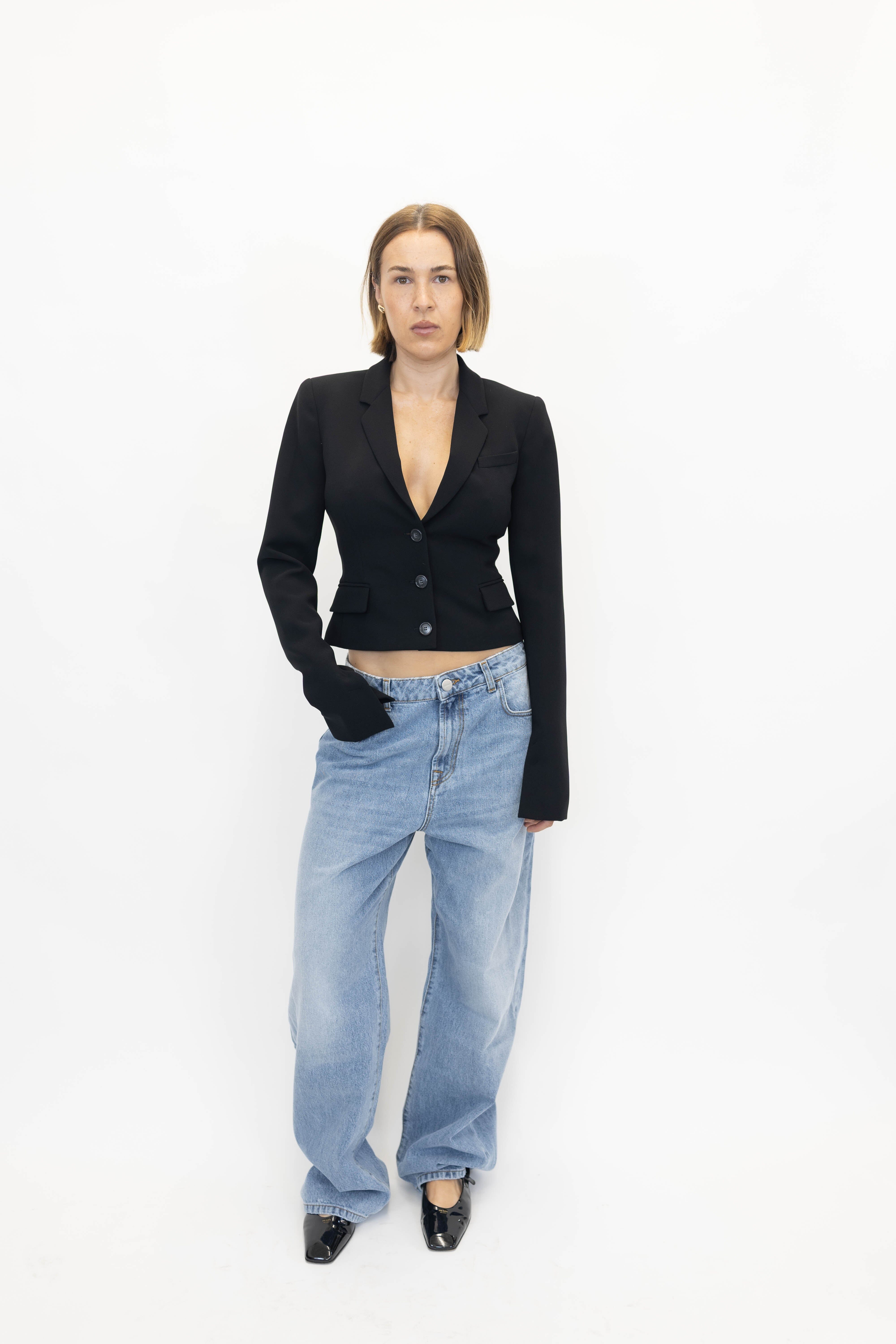BRUUN SIGNATURE BAGGY DENIM IN CLASSIC BLUE JEANS ROHE