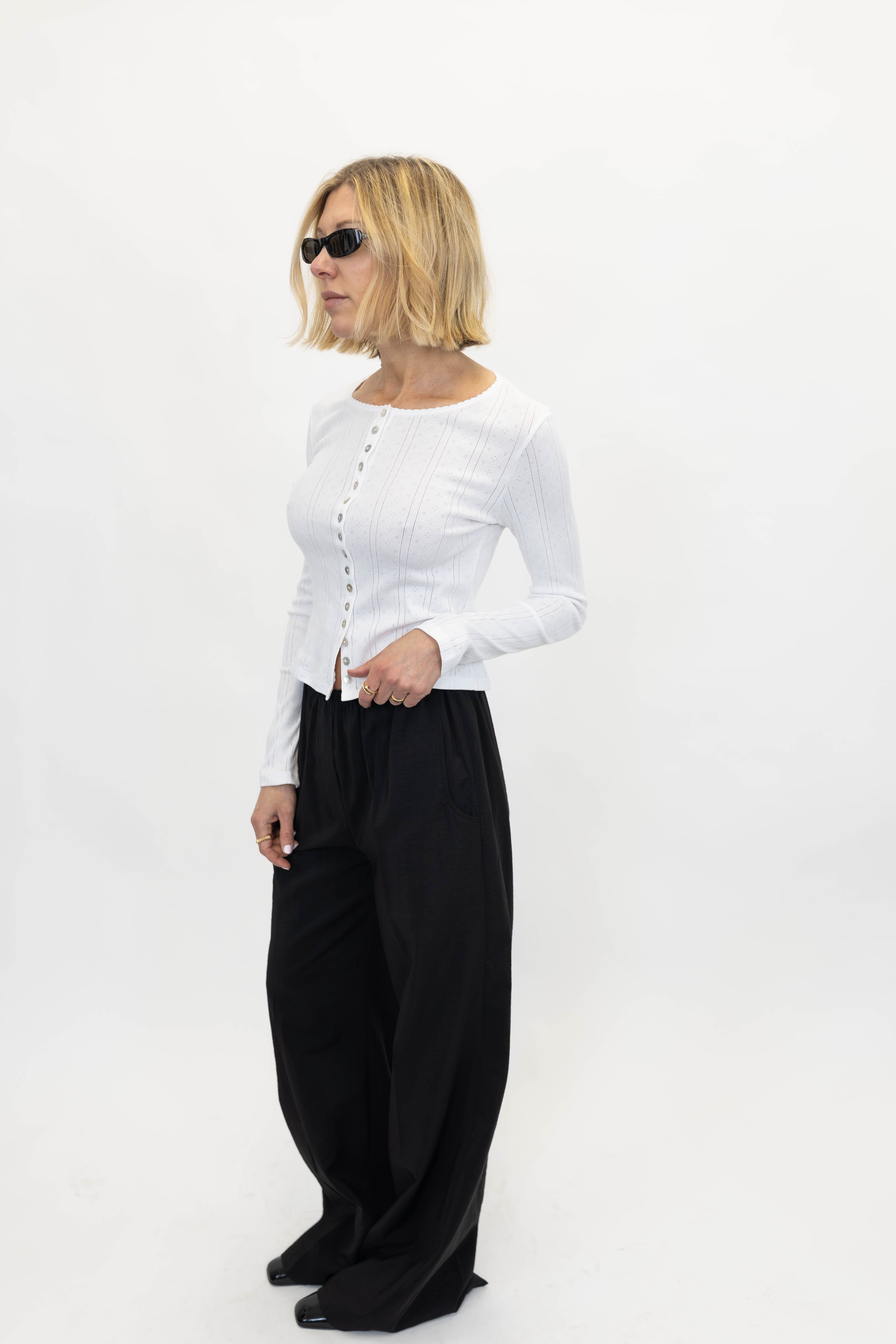 PUNE ELASTIC PANTS IN BLACK PANTS CHRISTIAN WIJNANTS