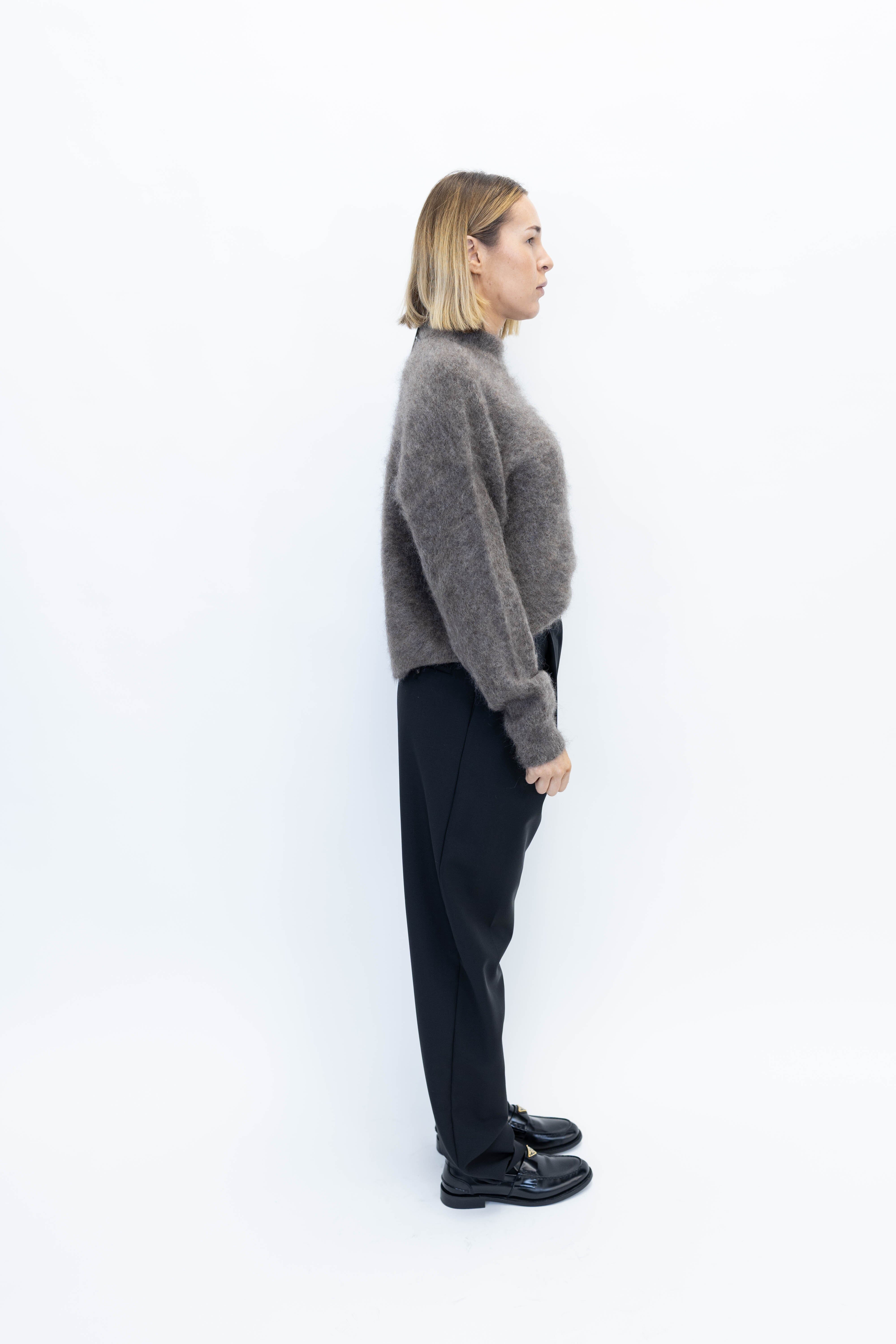 ROUND LEG SHAPED TAILORED TROUSERS PANTS ROHE