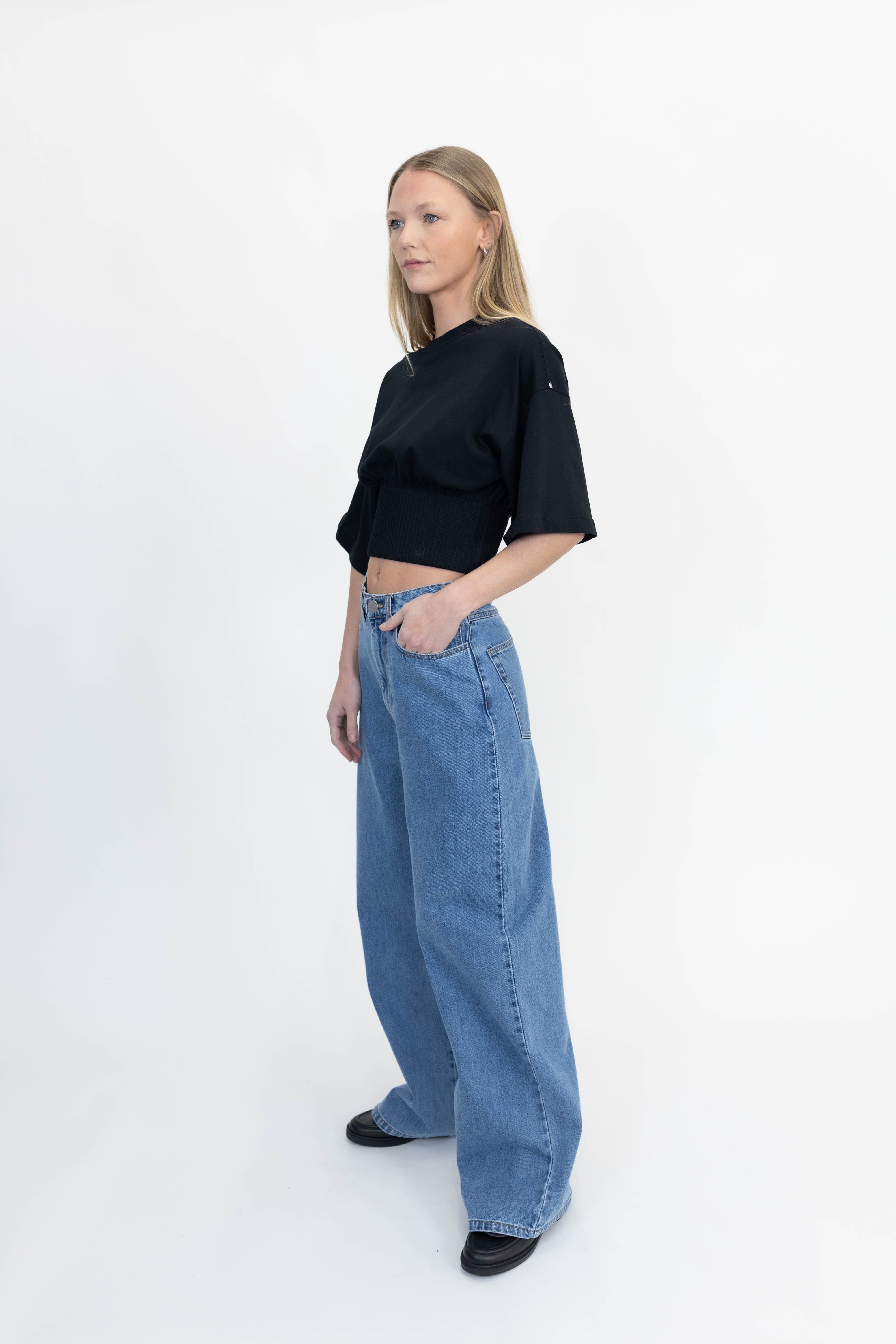 PULLOS WIDE FIT JEANS IN BLUE DENIM JEANS CHRISTIAN WIJNANTS