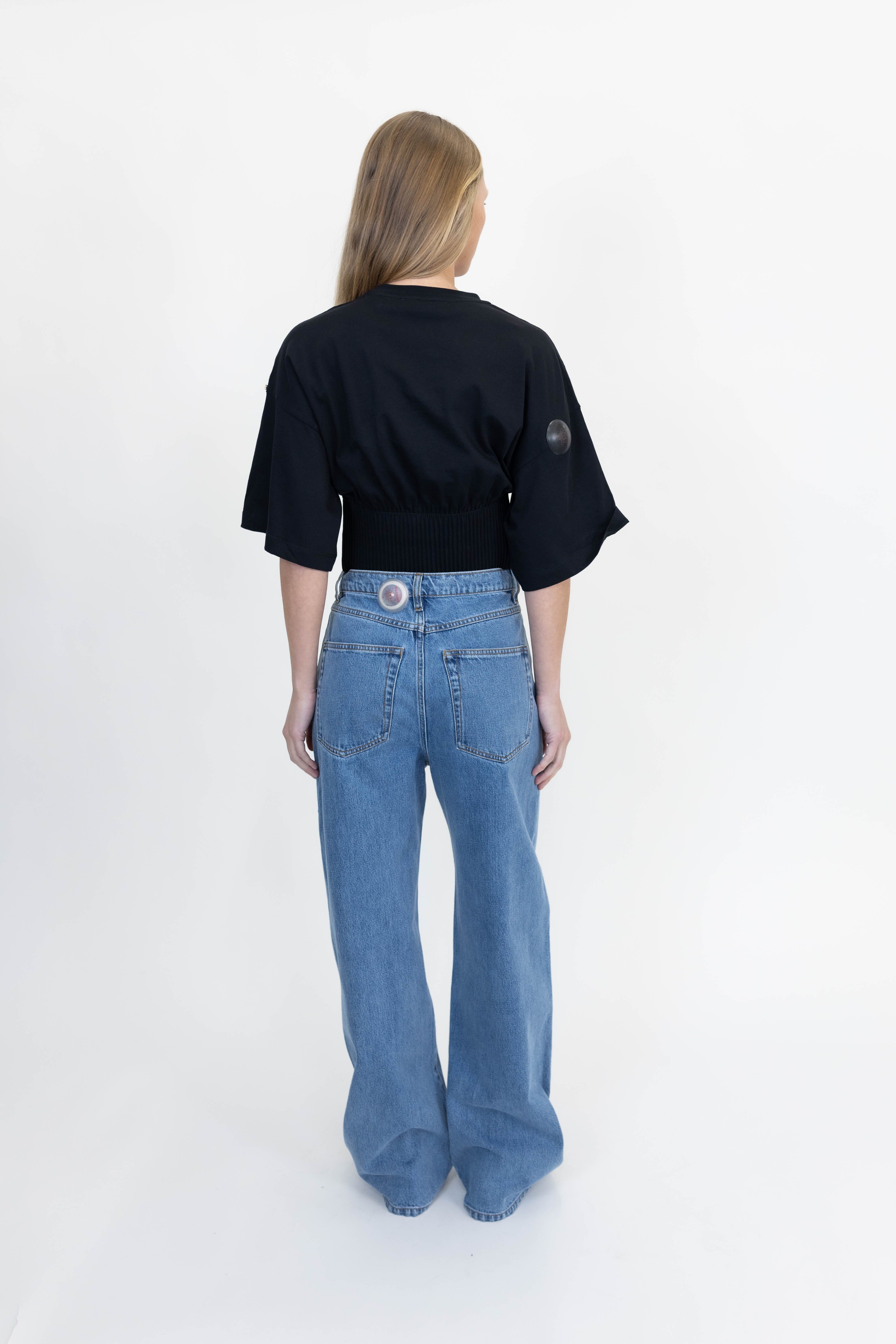 PULLOS WIDE FIT JEANS IN BLUE DENIM JEANS CHRISTIAN WIJNANTS