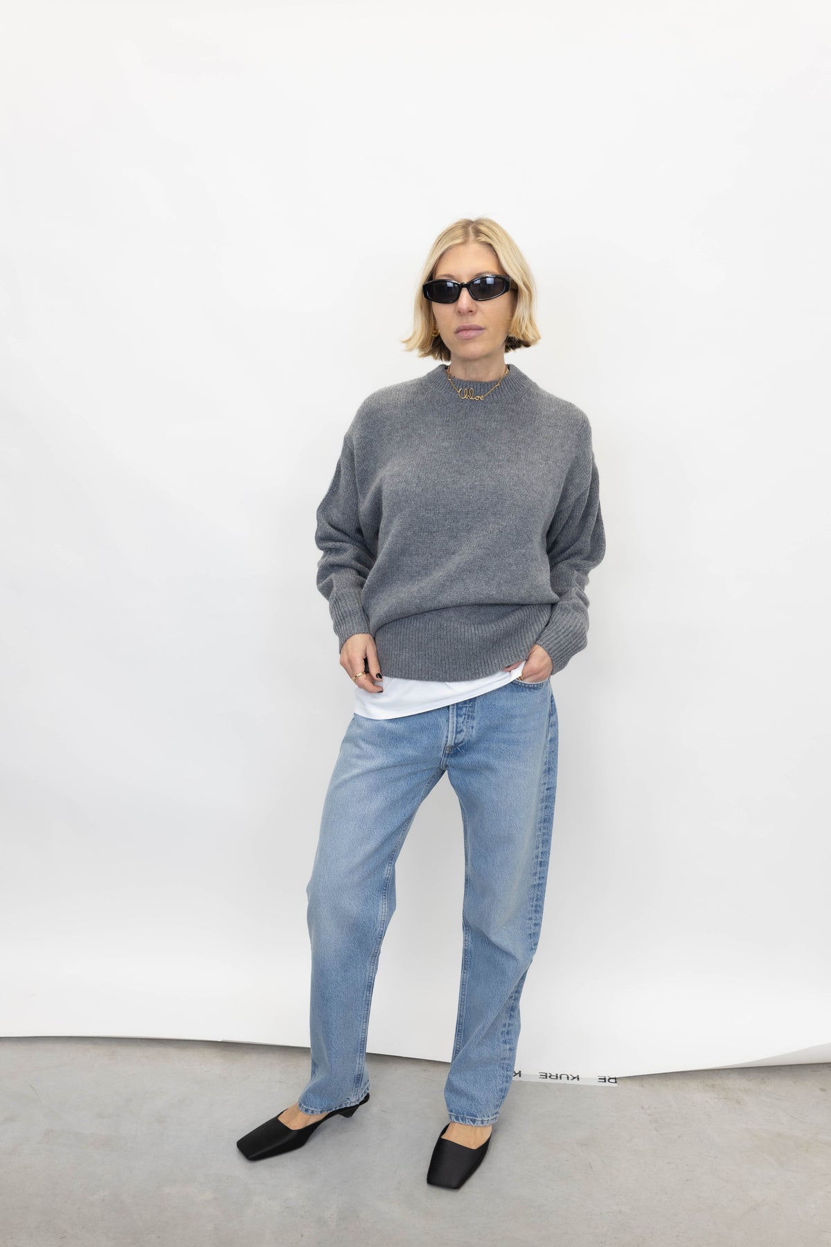 BRADLEY SWEATER IN GREY KNIT BY MALENE BIRGER