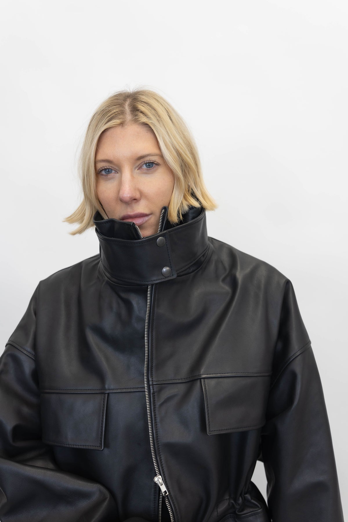 LEATHER PARKA JACKET JACKET STUDIO CUT