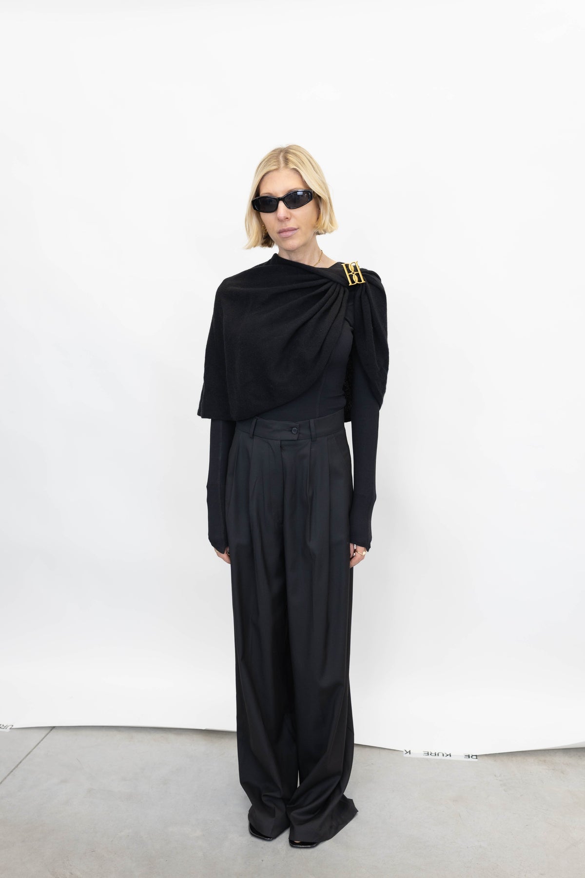 PINNE CAPE IN BLACK CAPE BY MALENE BIRGER