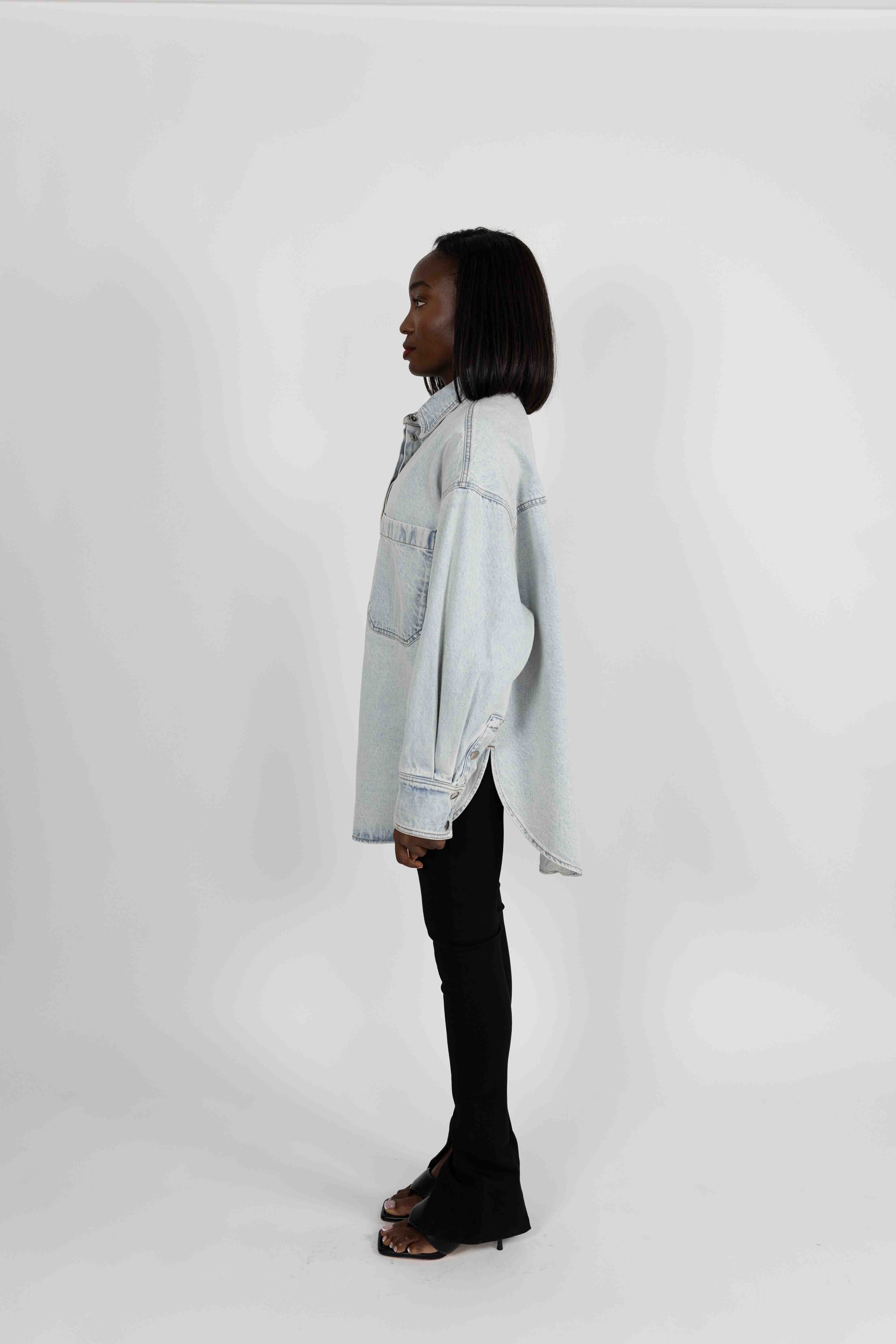 DACE OVERSIZED DENIM SHIRT SHIRT KURE