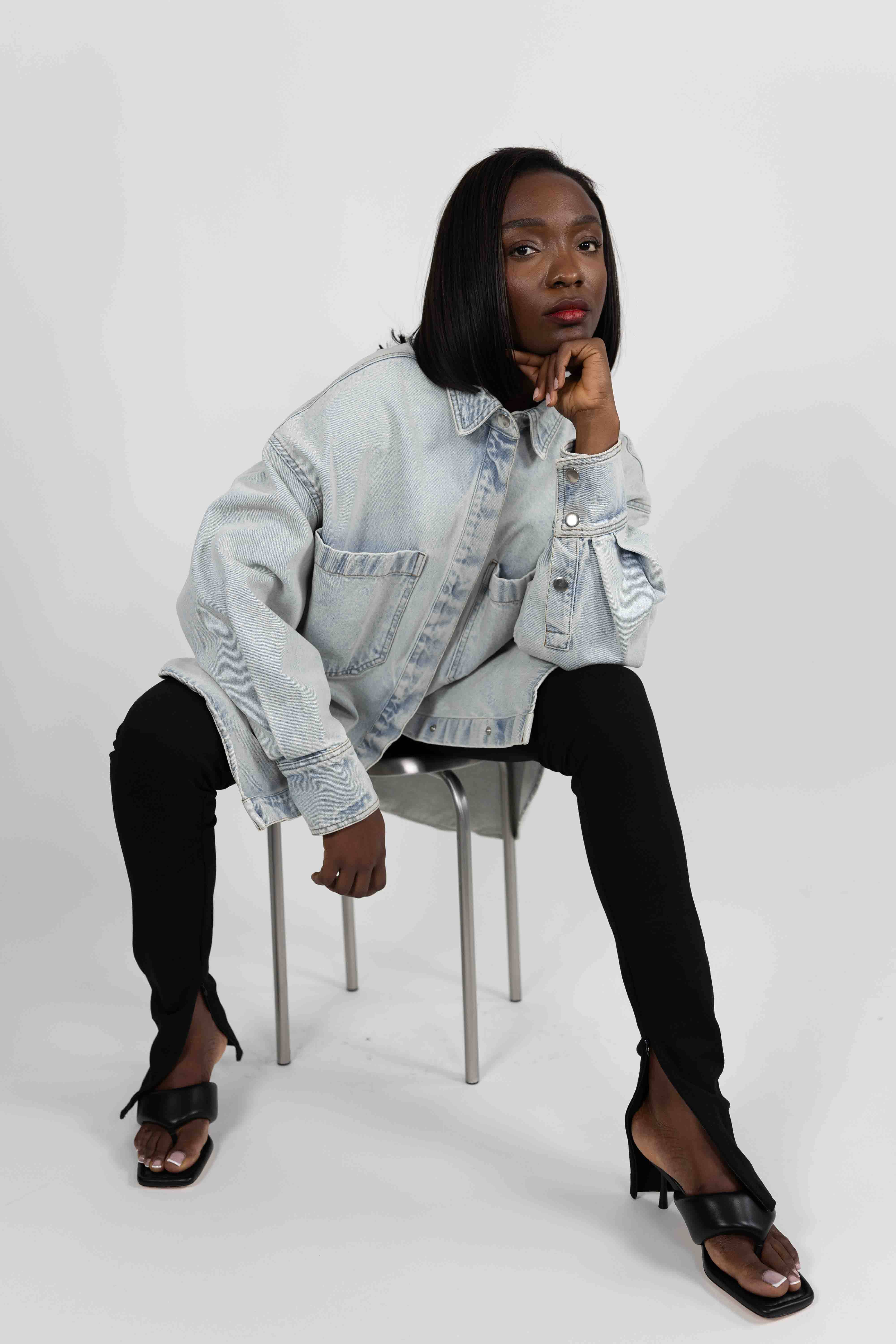 DACE OVERSIZED DENIM SHIRT SHIRT KURE