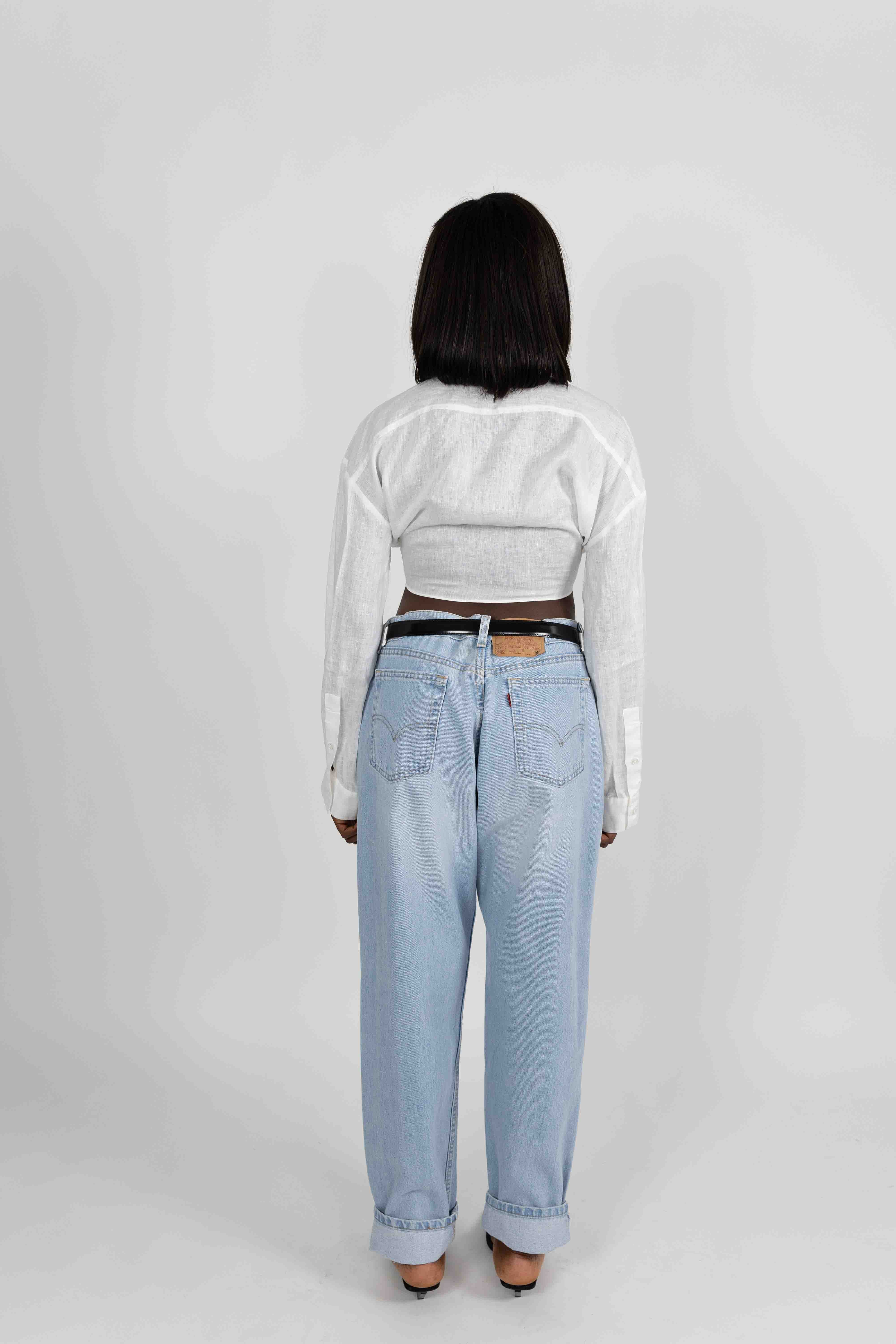SOVO WRAP LINEN SHIRT SHIRT KURE