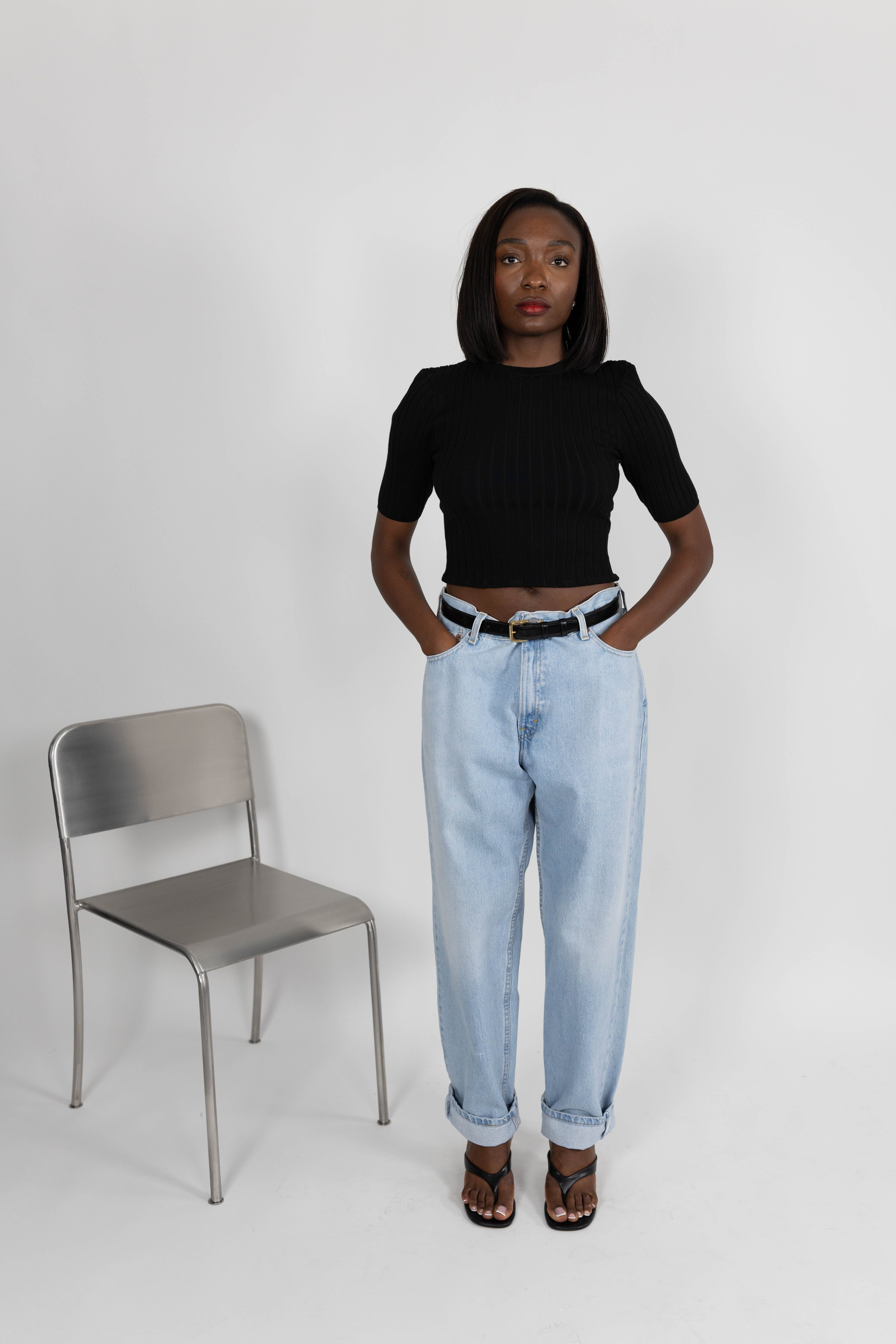 TENA CROPPED KNIT KNIT KURE