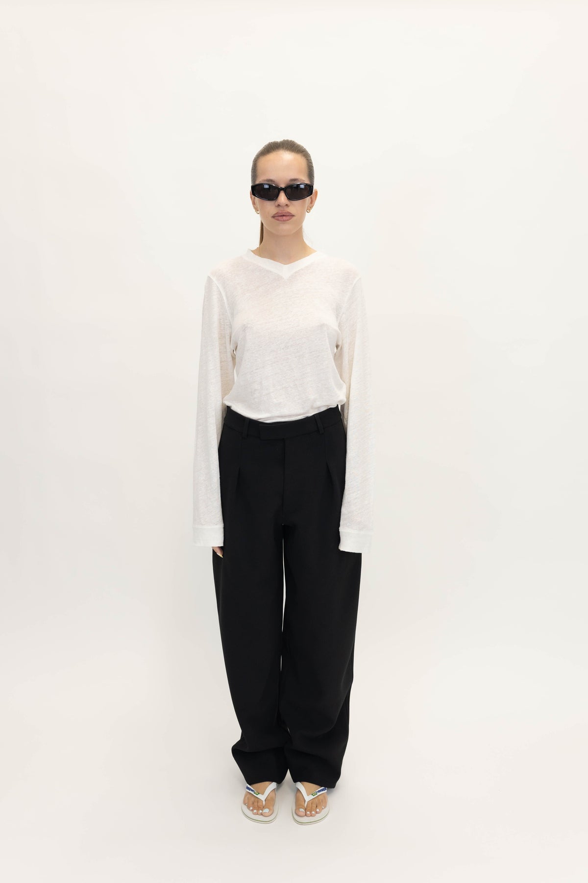 PSALM BOYISH HEAVY CREPE PANTS PANTS KURE