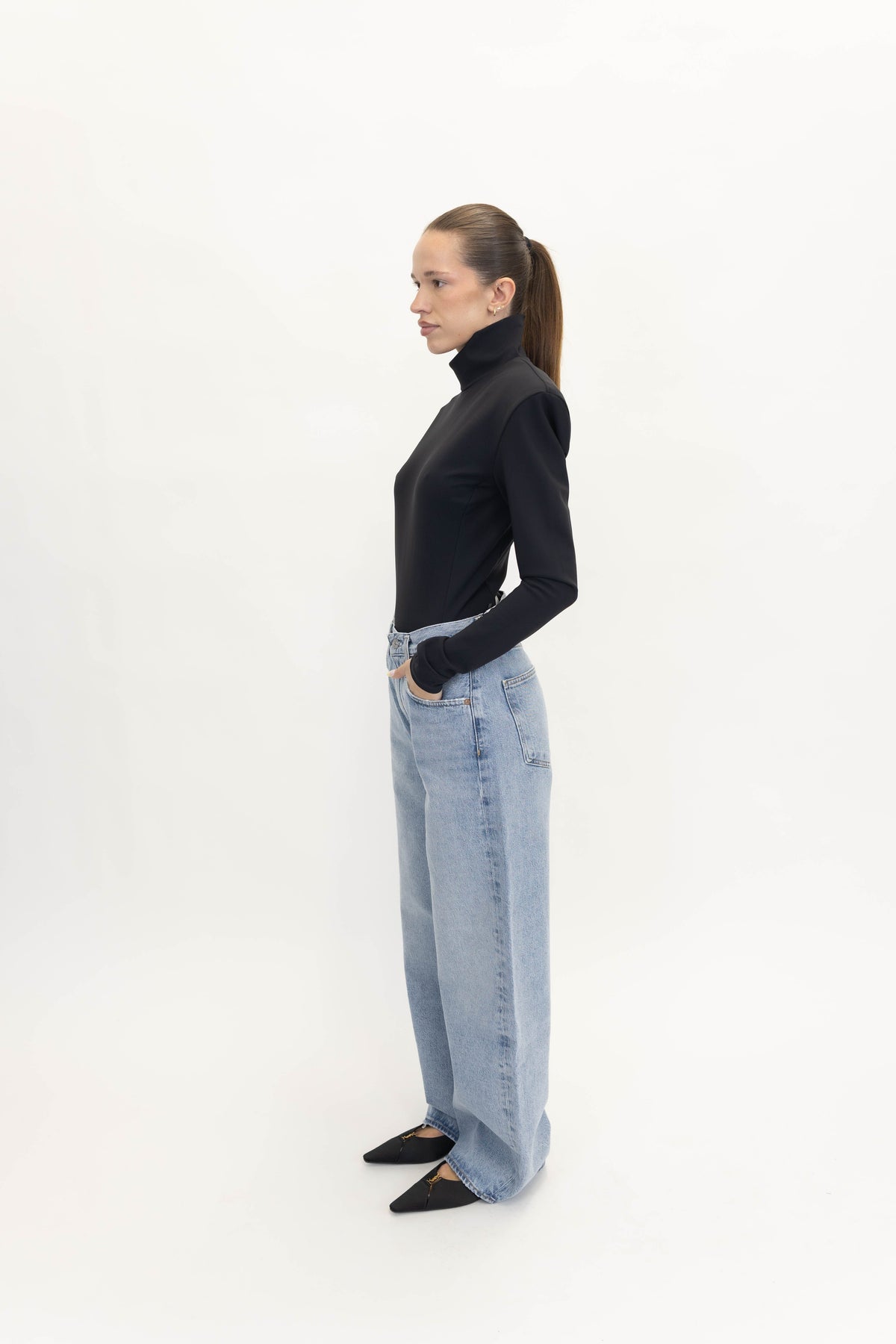 LOW CURVE JEANS IN FORCE JEANS AGOLDE