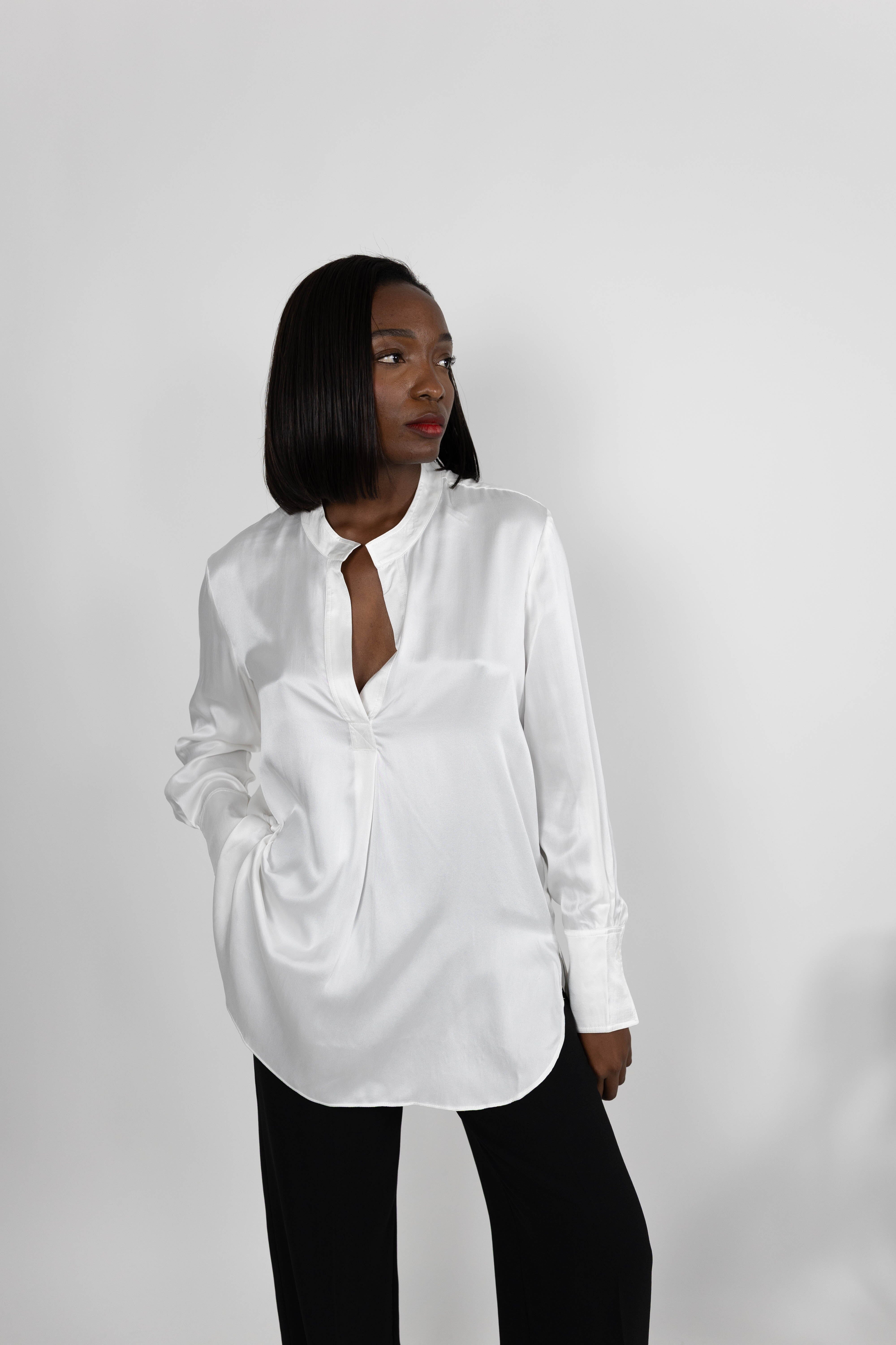 THE PERFECT SILK SHIRT SHIRT .
