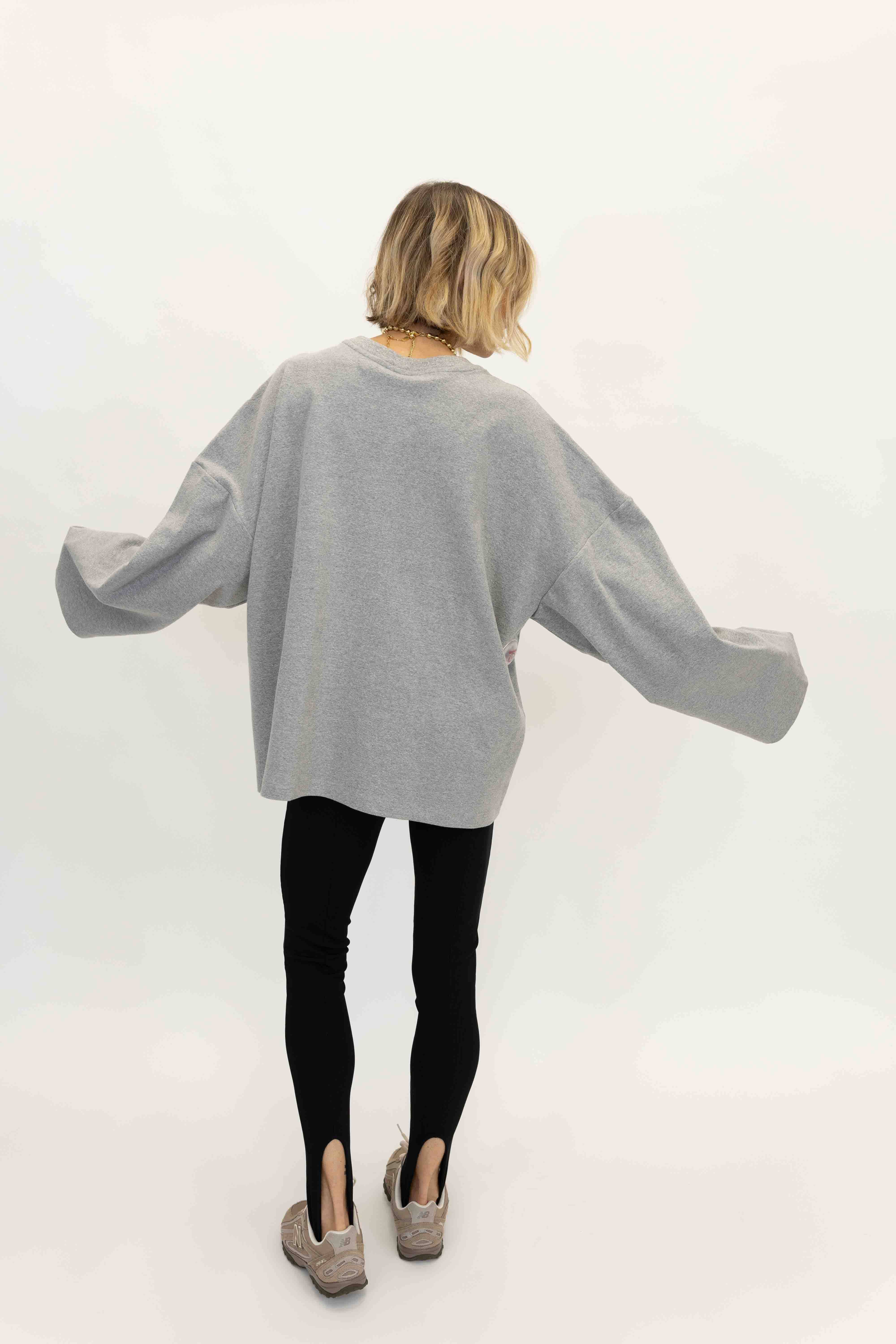 T-SHIRT LONG SLEEVEI N GREY T-SHIRT MAUD VANDEN BEUSSCHE