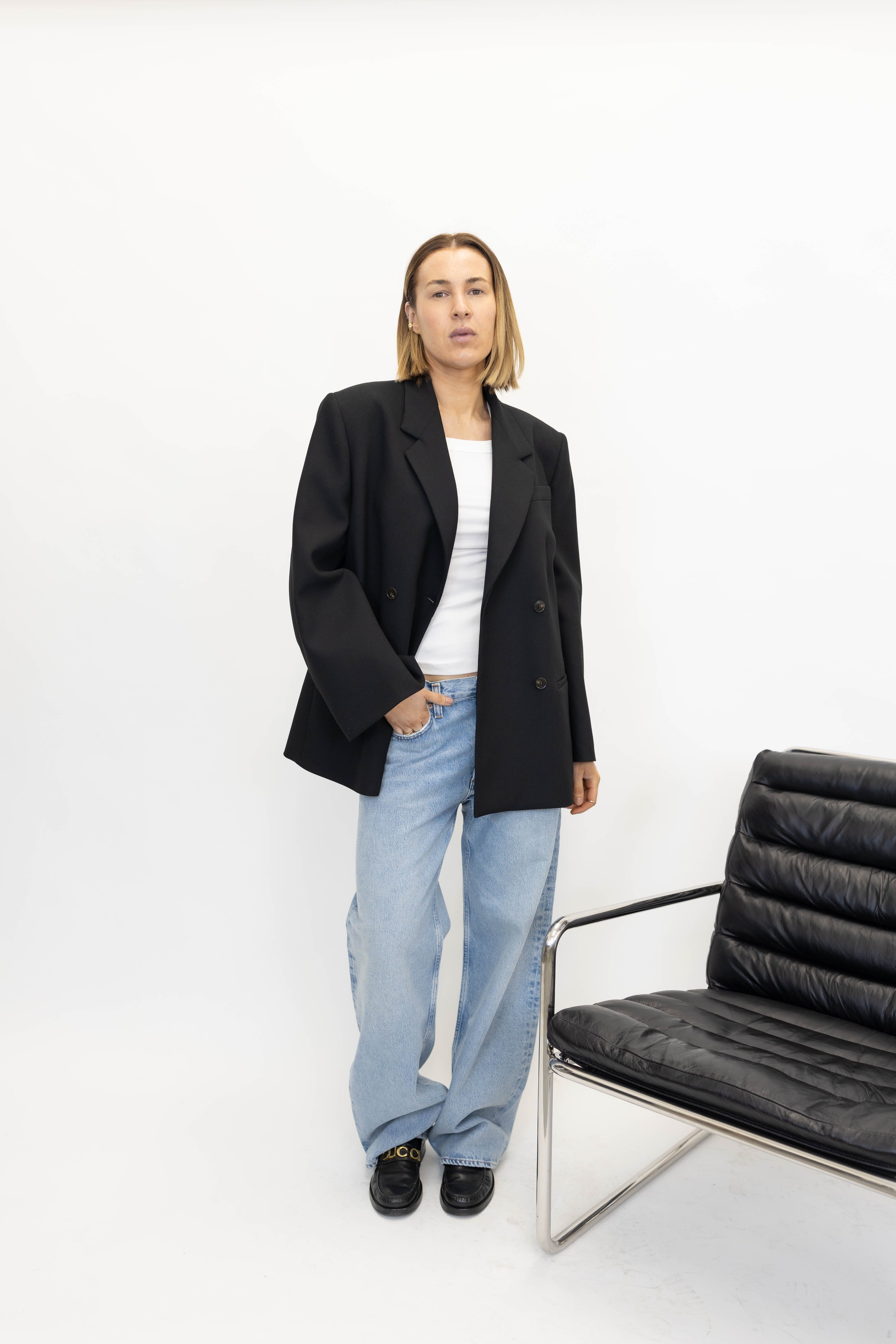 RAMONA BLAZER IN BLACK BLAZER BY MALENE BIRGER