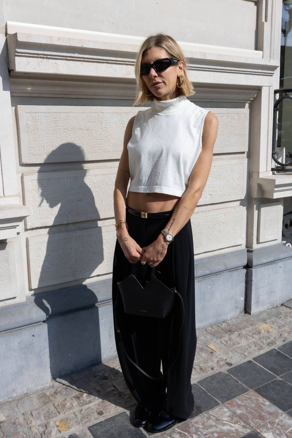 TRACY LOW RISE MAXI PANTS BLACK PANTS THE ANDAMANE