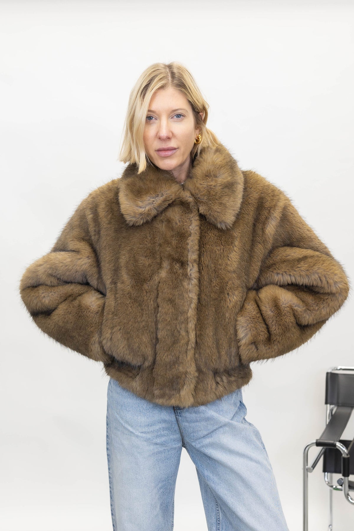 LENA JACKET IN NATURAL BROWN JACKET STAND STUDIO