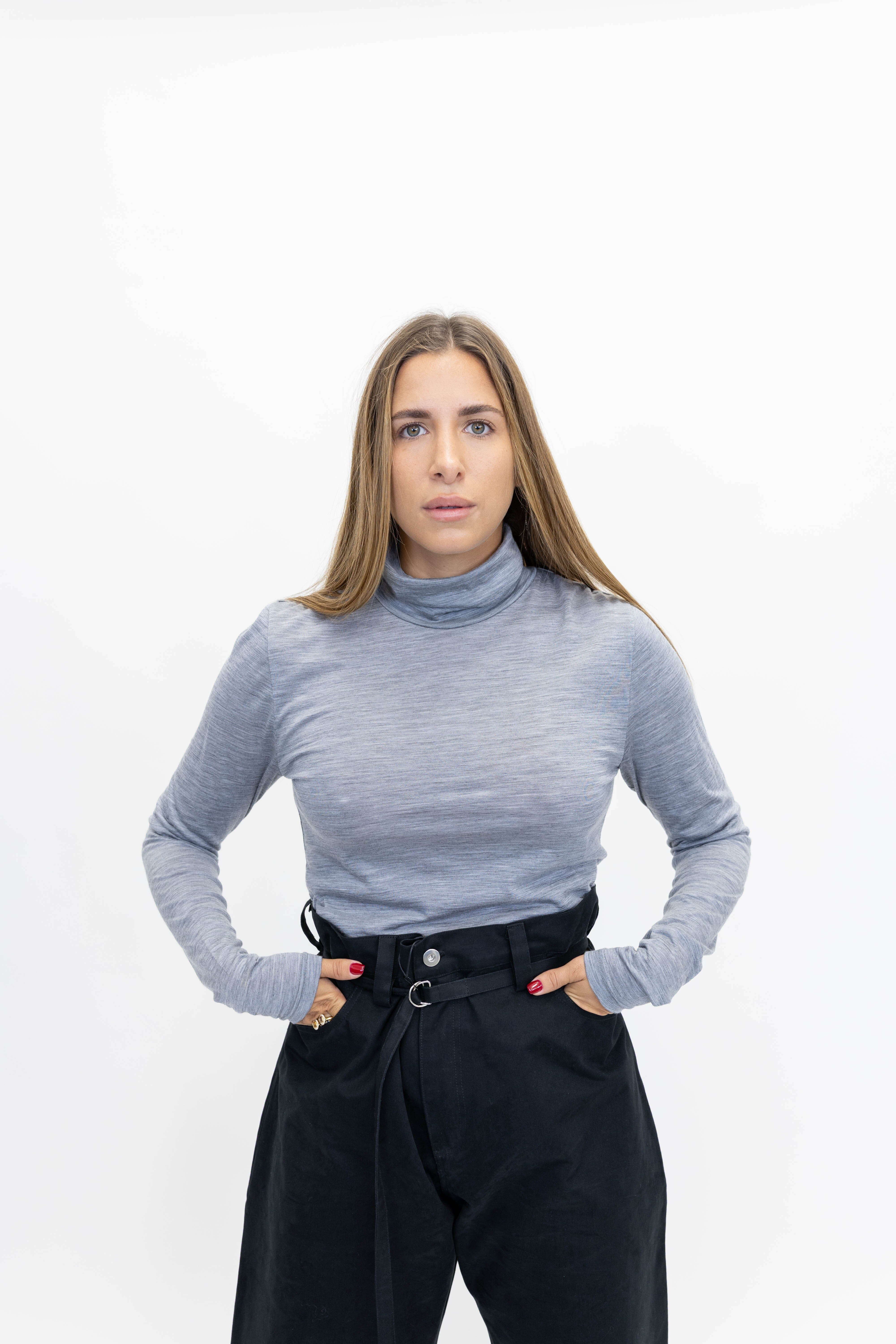 SIVIDA WOOL ROLLNECK IN GREY SWEATER GESTUZ