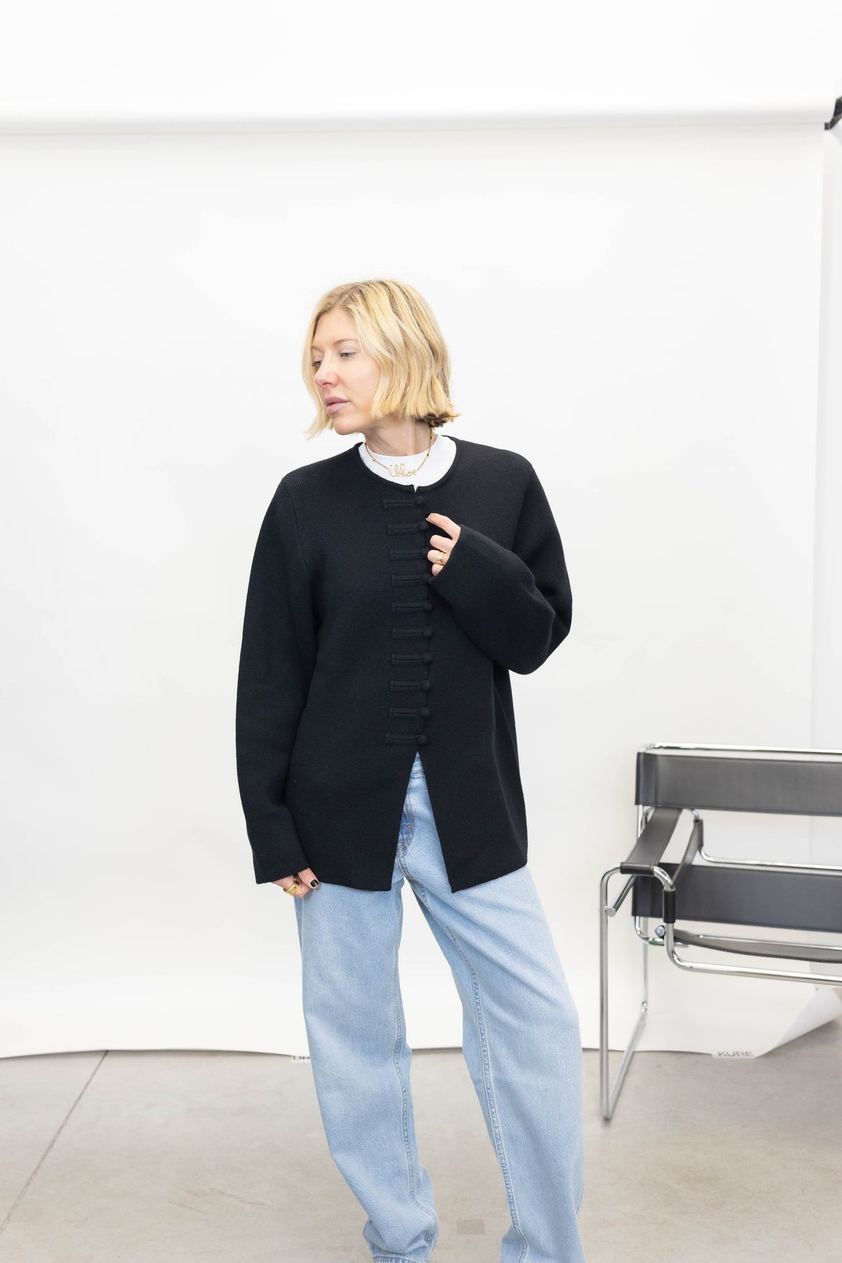 HAN FU CARDIGAN JACKET IN BLACK JACKET LISA YANG