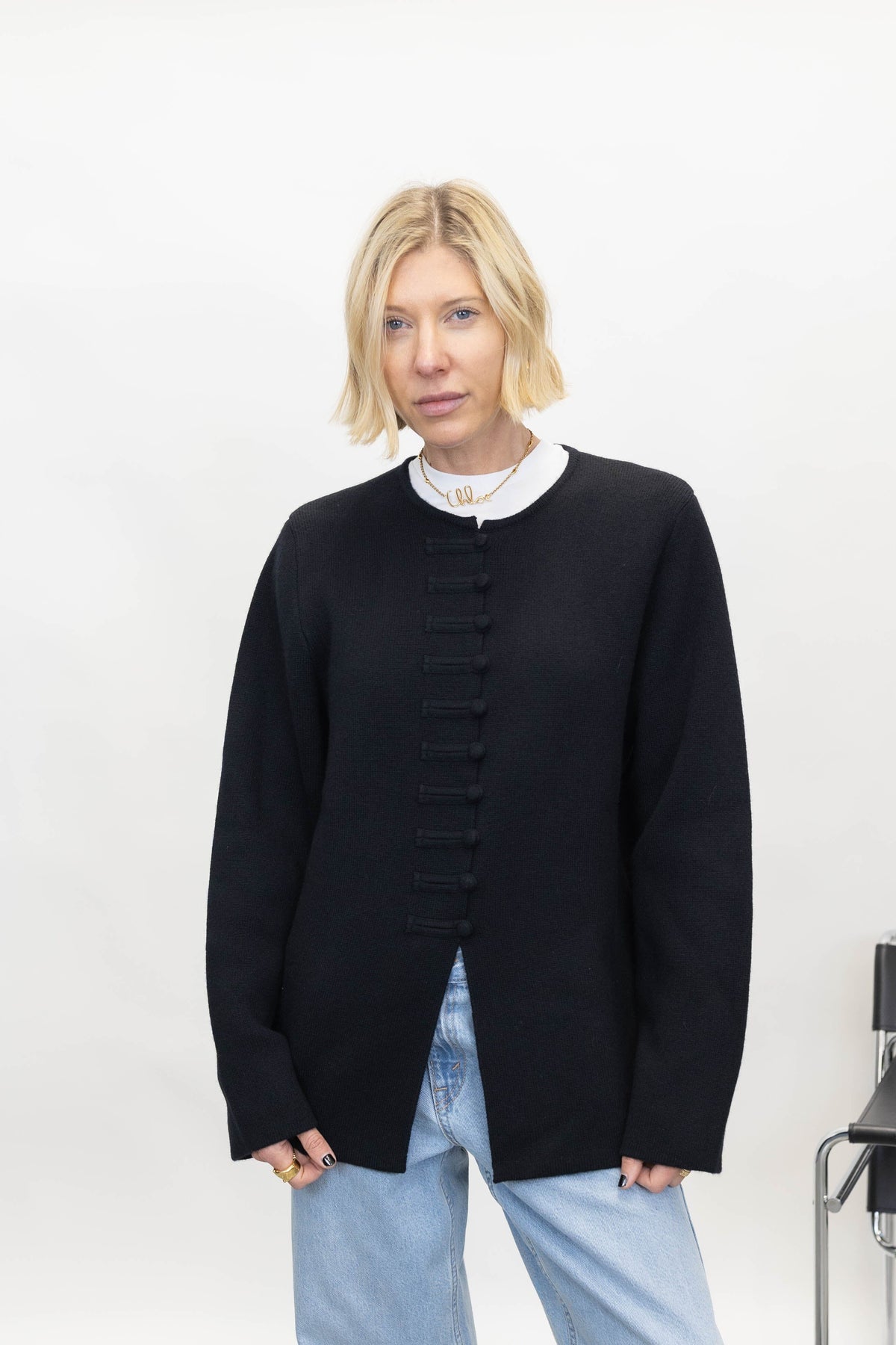 HAN FU CARDIGAN JACKET IN BLACK JACKET LISA YANG
