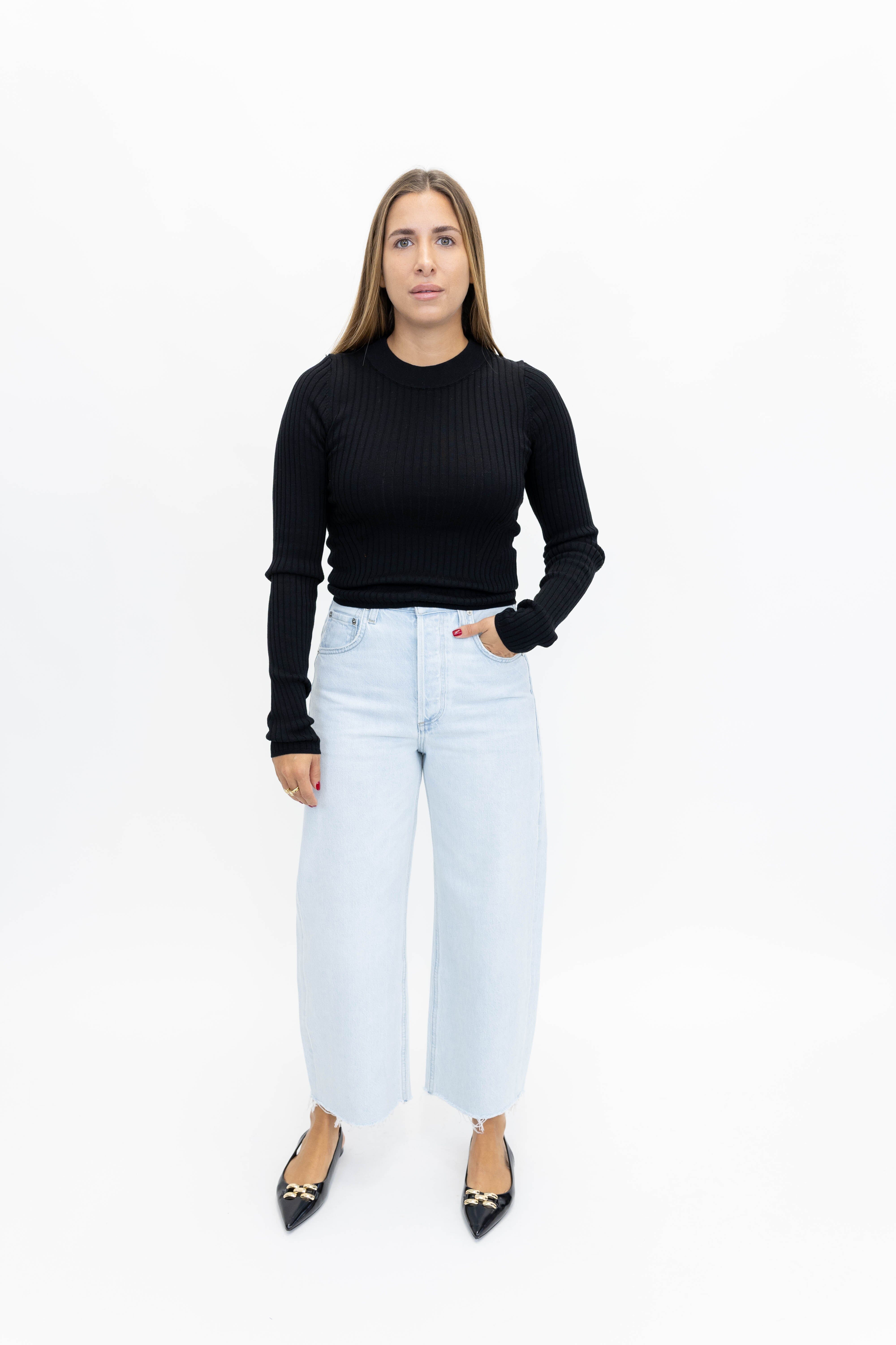 DANIELLA KNIT BLOUSE IN BLACK KNIT HERSKIND