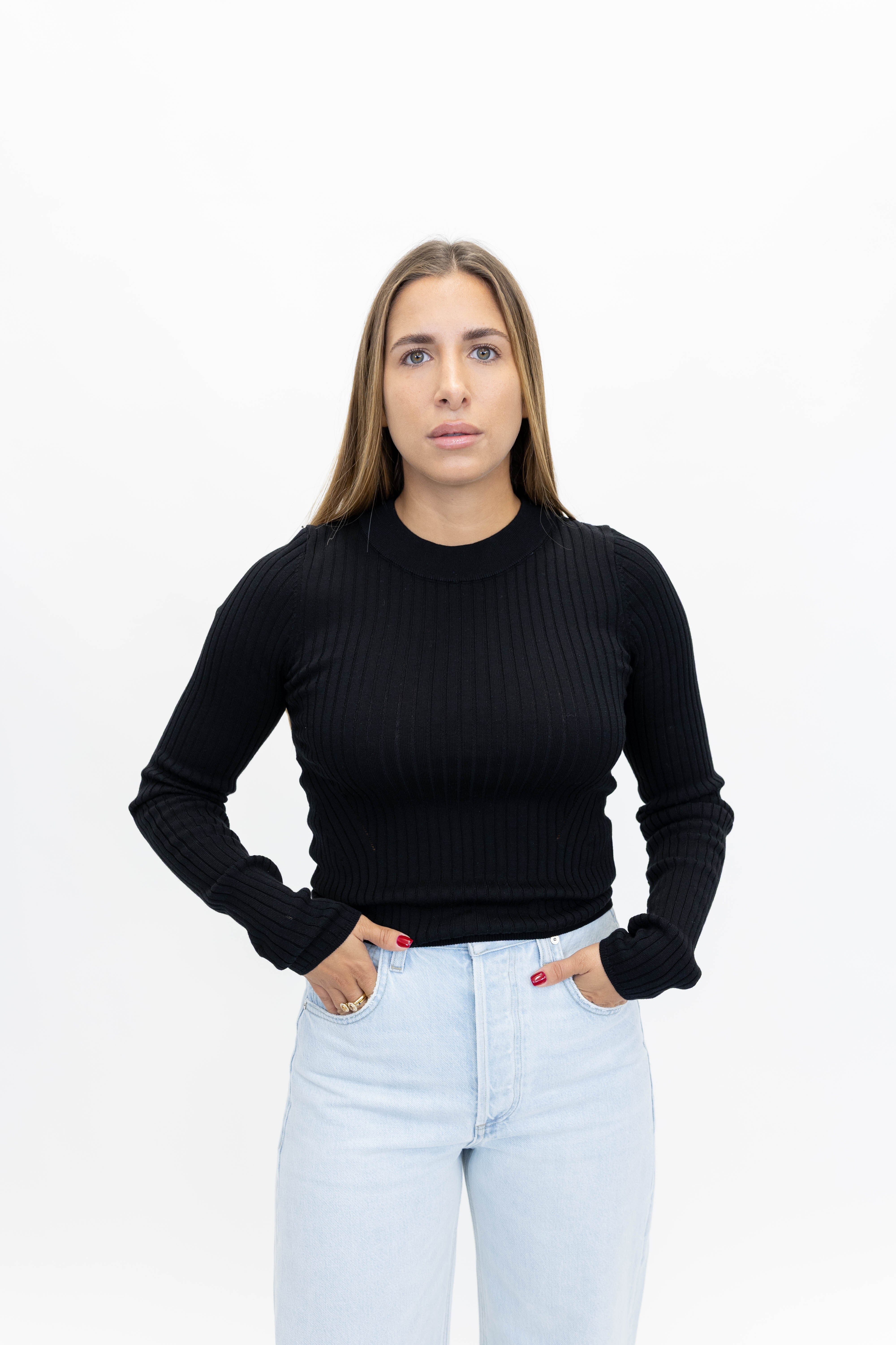 DANIELLA KNIT BLOUSE IN BLACK KNIT HERSKIND