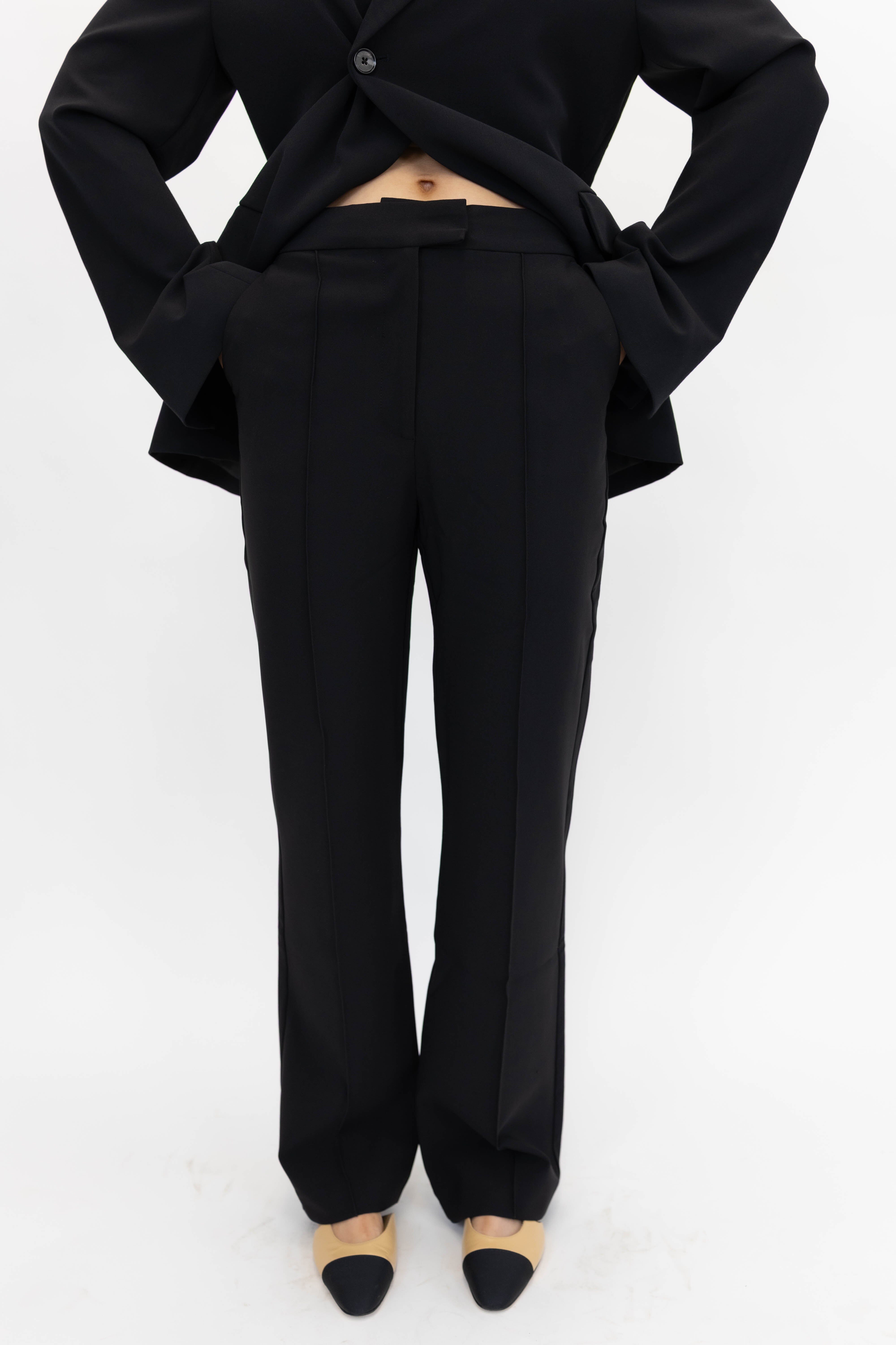 LUXURY PANTS IN BLACK PANTS OVAL SQUARE