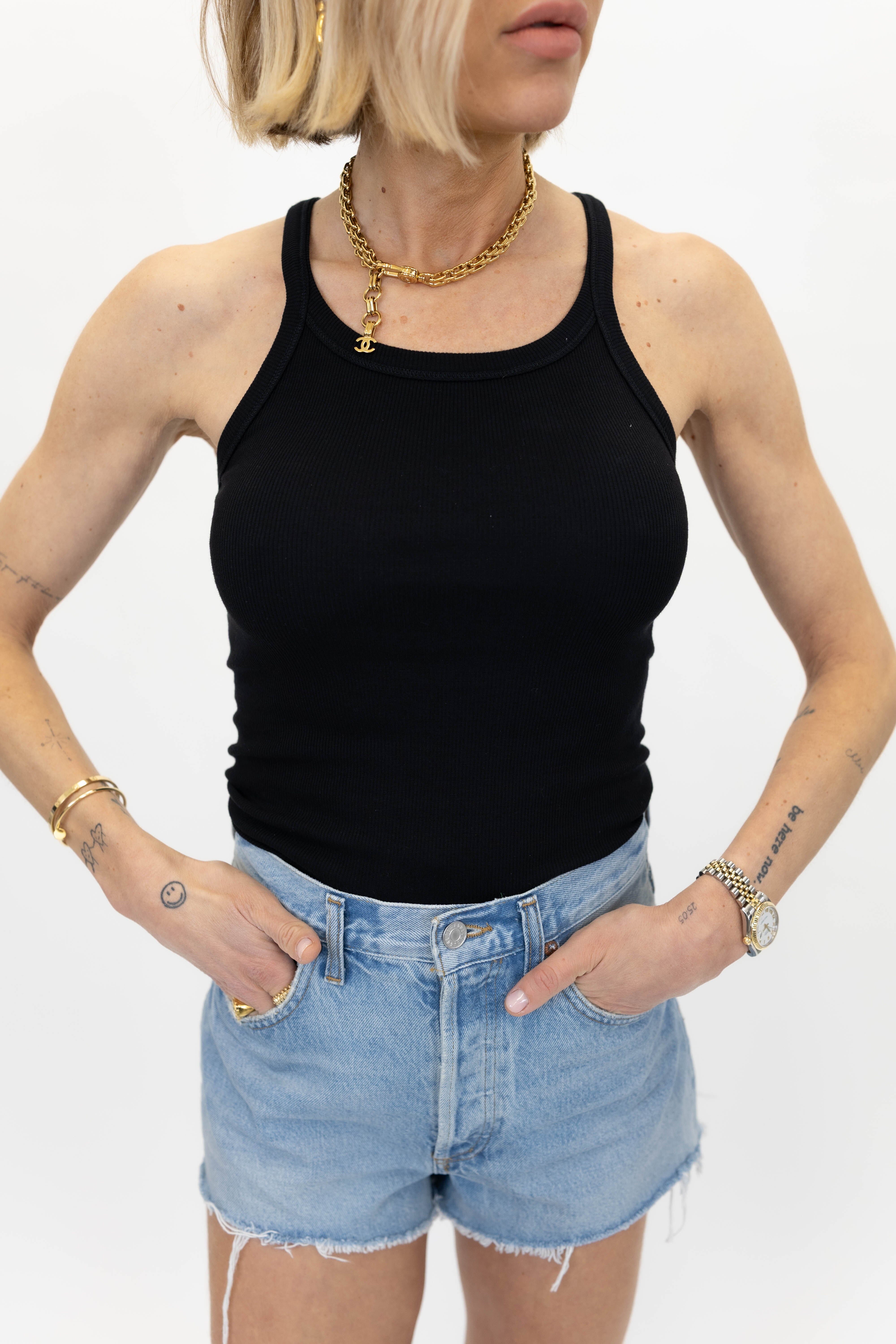 PALISSO TOP IN BLACK TOP IRO