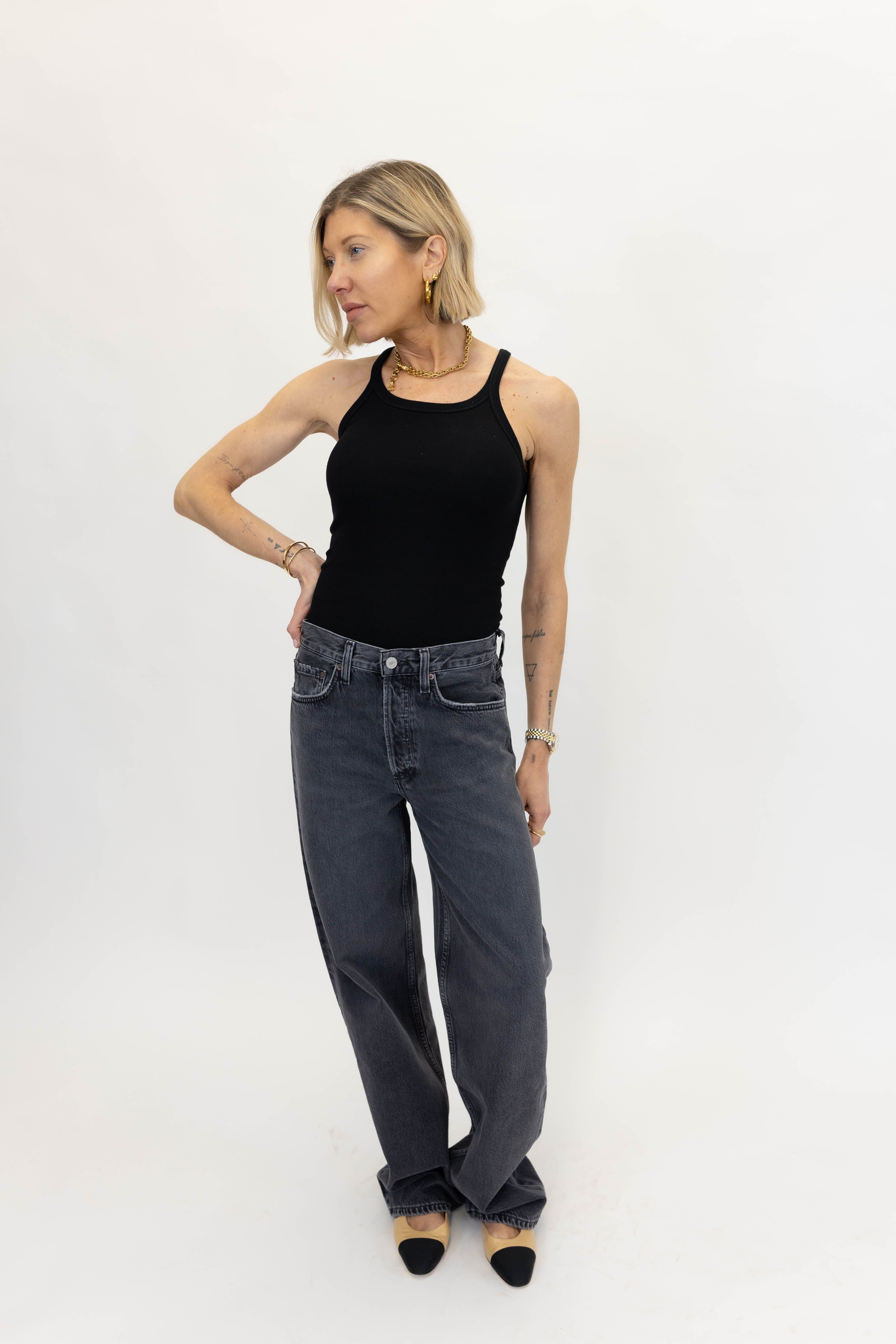 ARC LONG JEANS IN SYMBOLIC JEANS AGOLDE