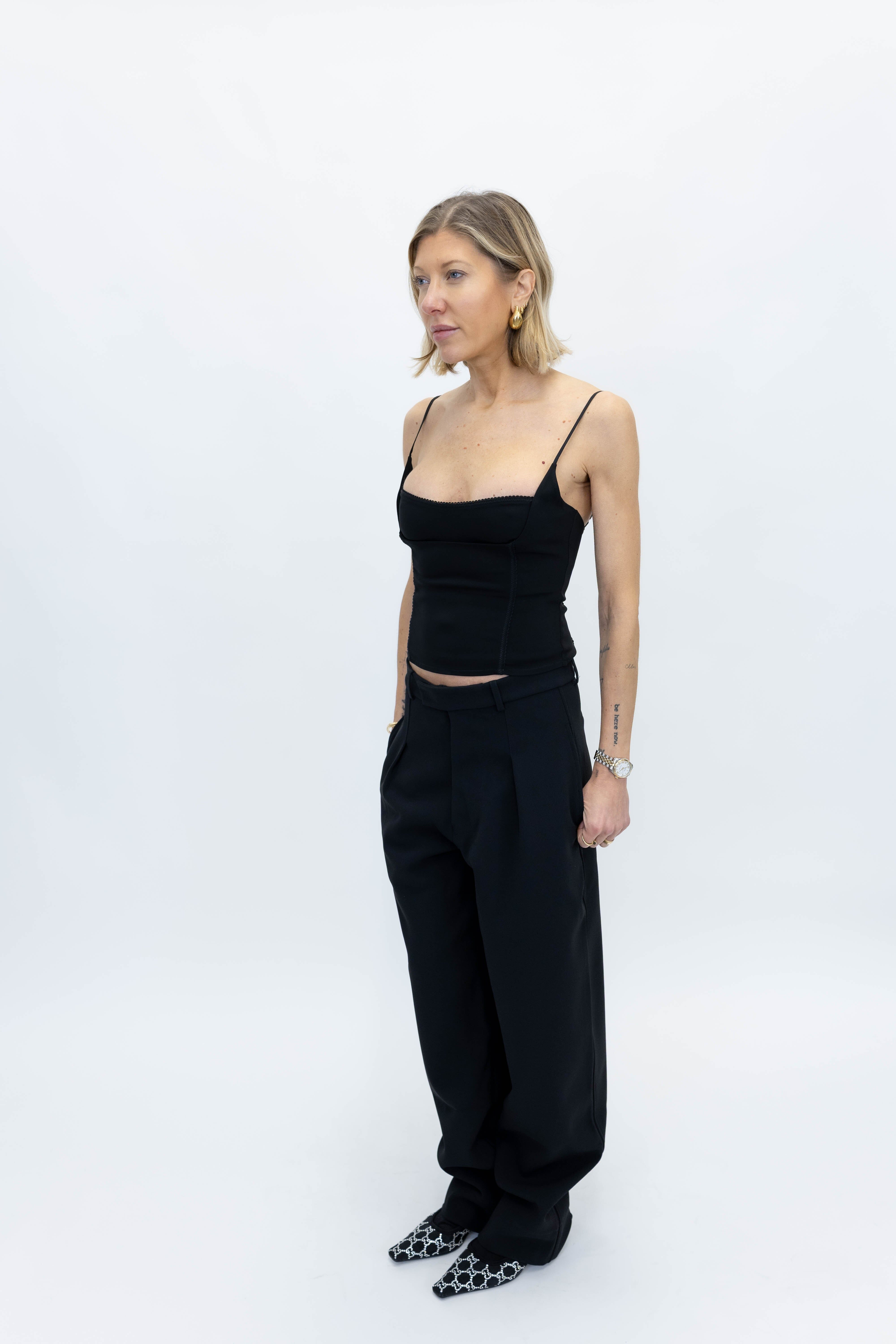 PSALM BOYISH HEAVY CREPE PANTS PANTS KURE