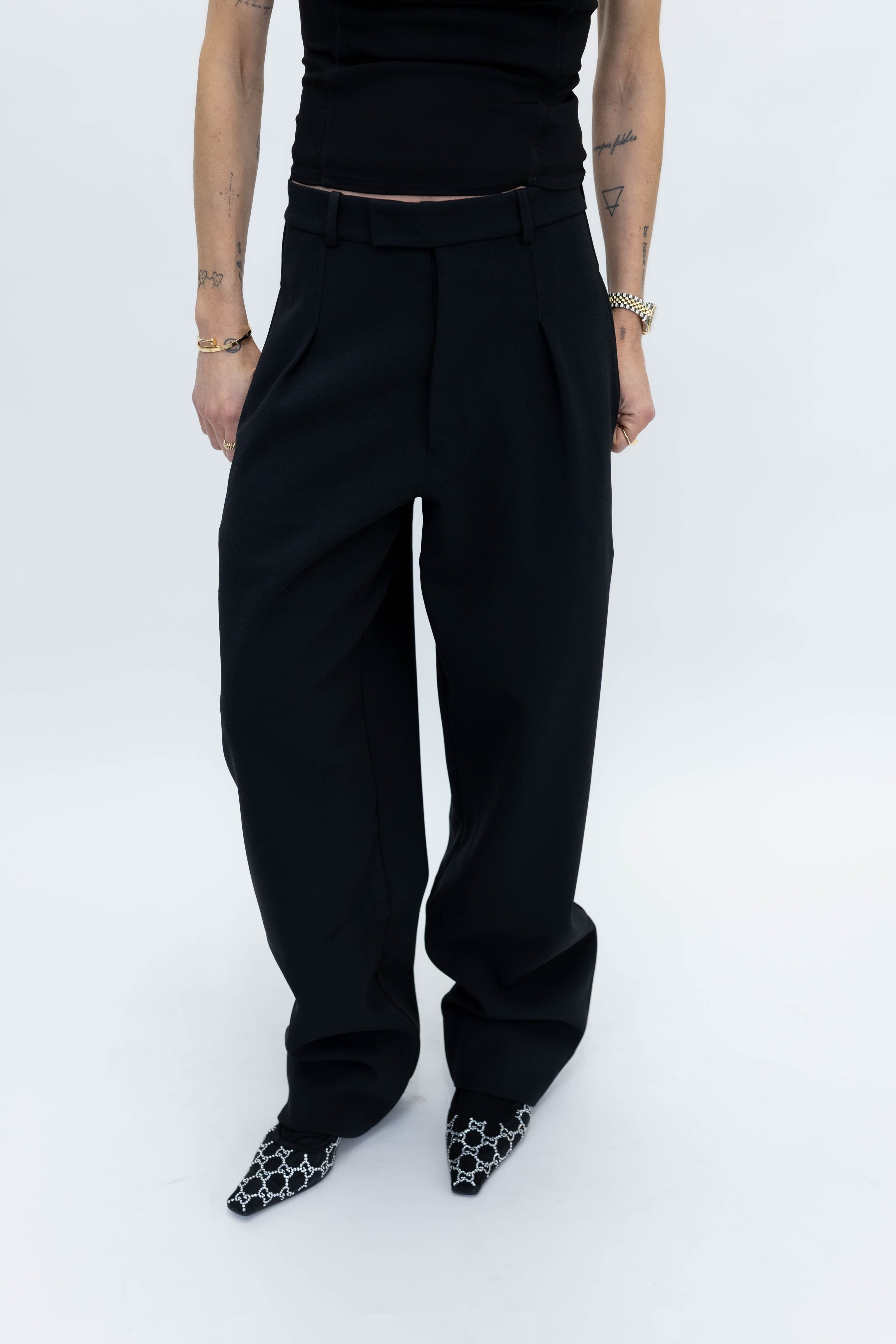 PSALM BOYISH HEAVY CREPE PANTS PANTS KURE