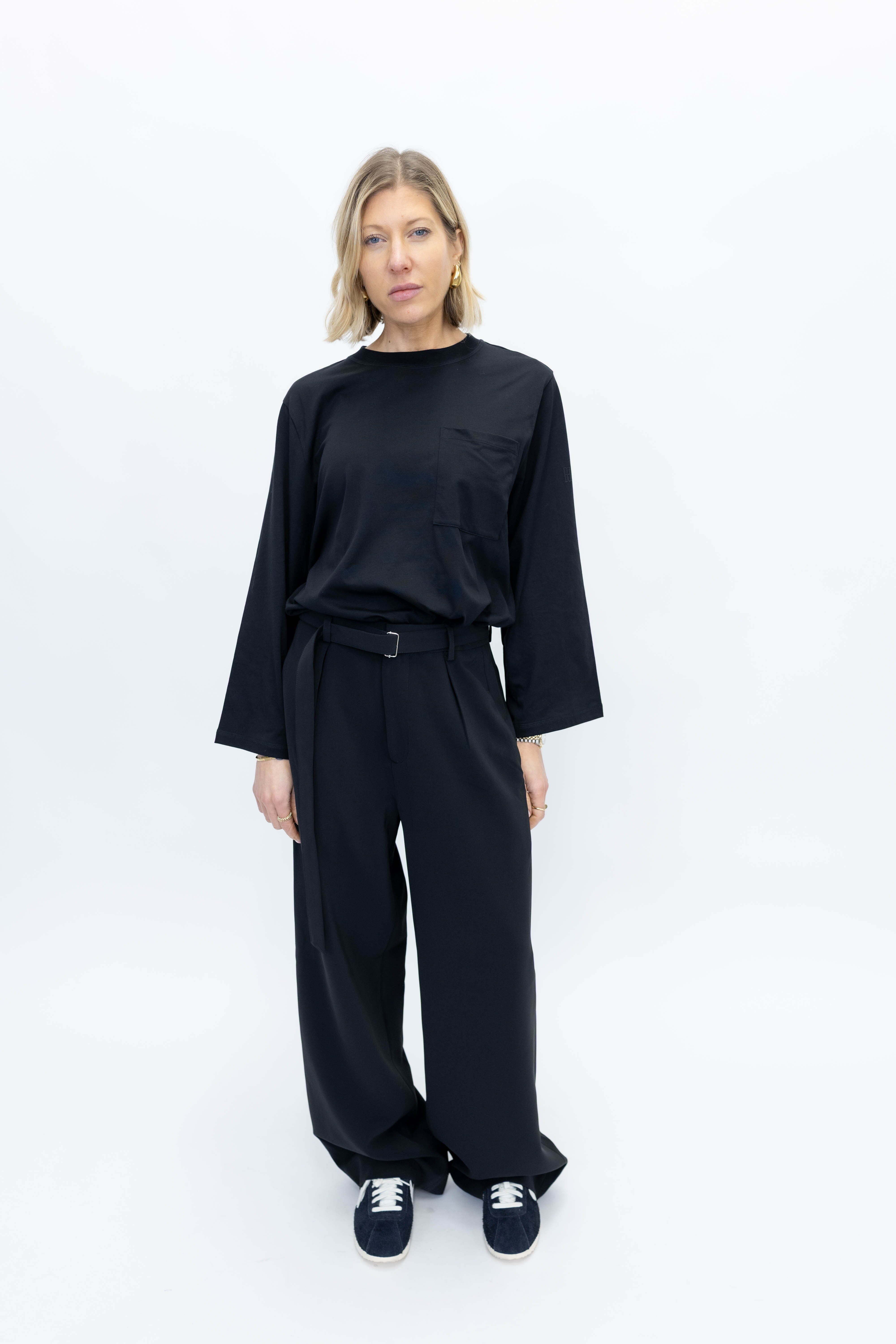 FAYEH LONG SLEEVES IN BLACK T-SHIRT BY MALENE BIRGER