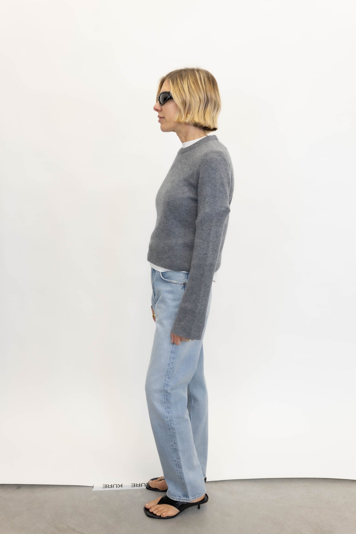 HANNAH SWEATER IN GREY KNIT BY MALENE BIRGER