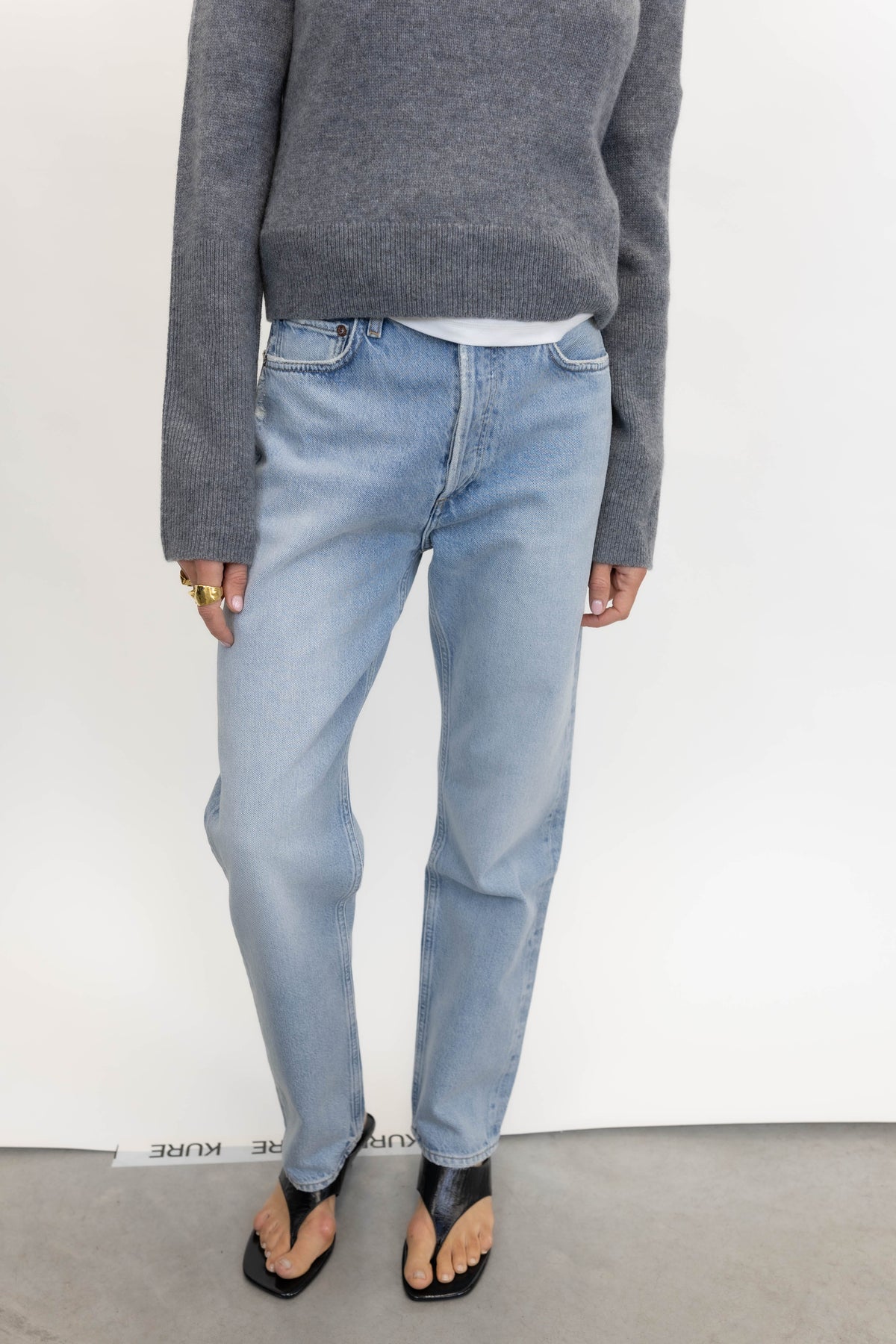 90’S PINCH WAIST LONG IN STAGE JEANS AGOLDE