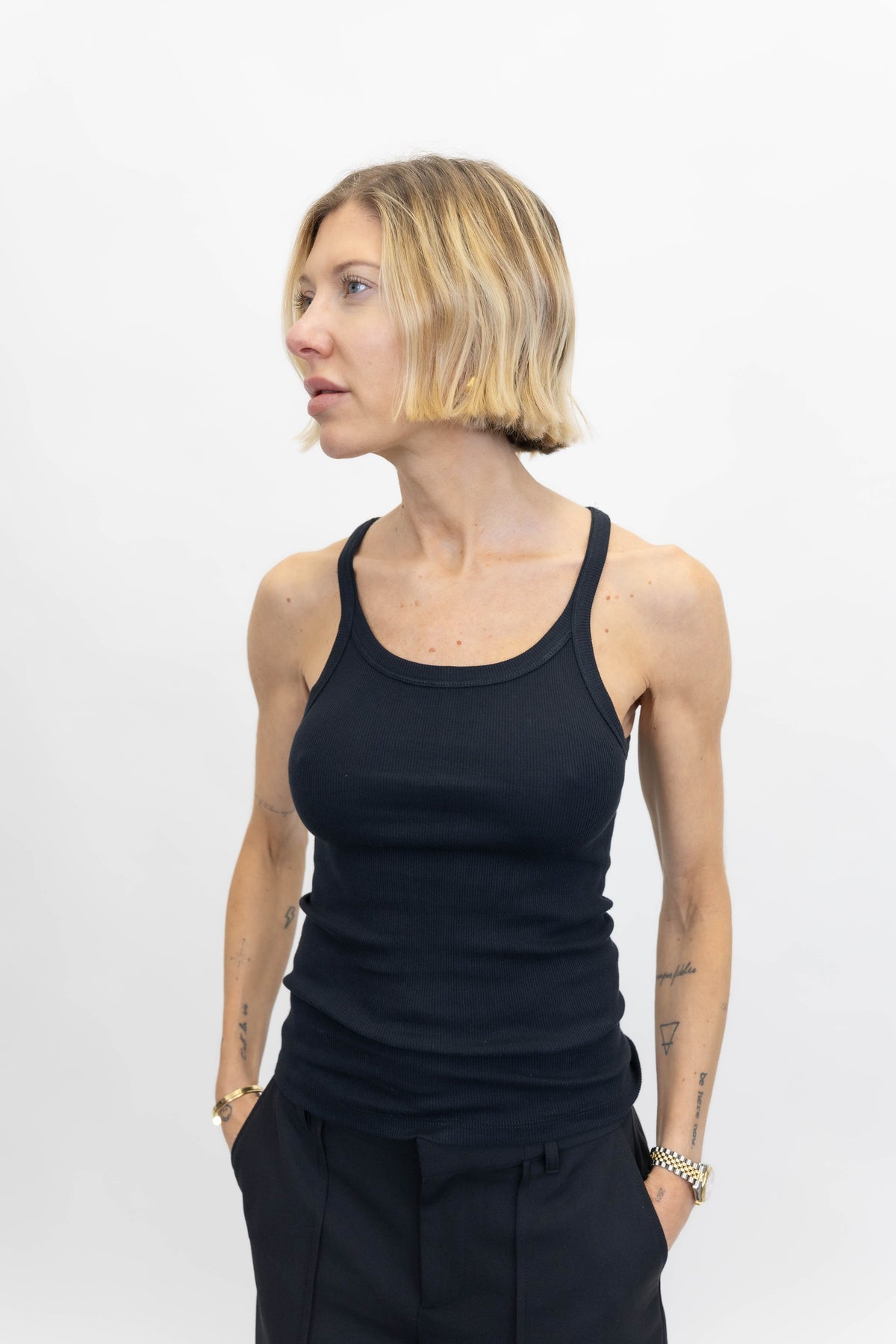 PALISSO TOP IN BLACK TOP IRO