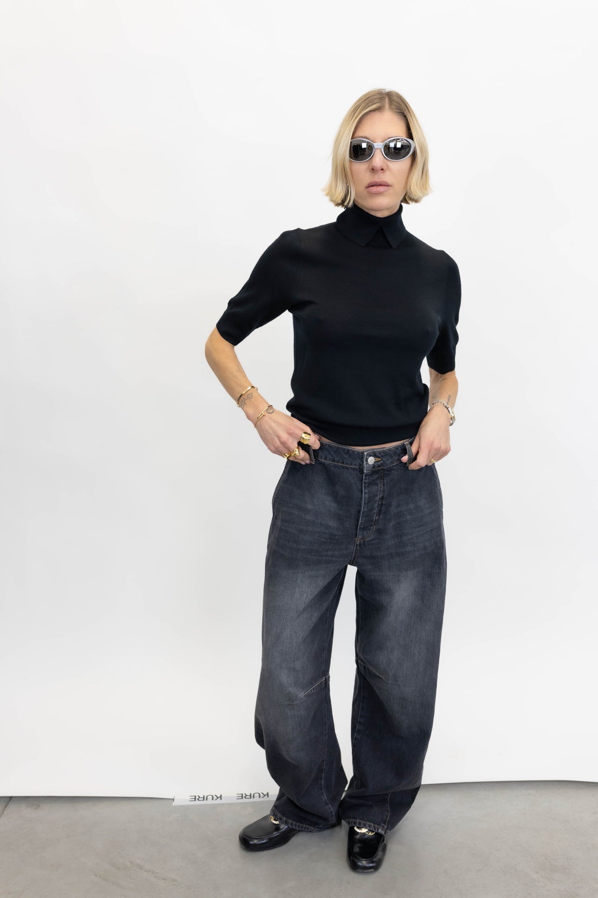 PERRY KNIT BLOUSE IN BLACK KNIT HERSKIND