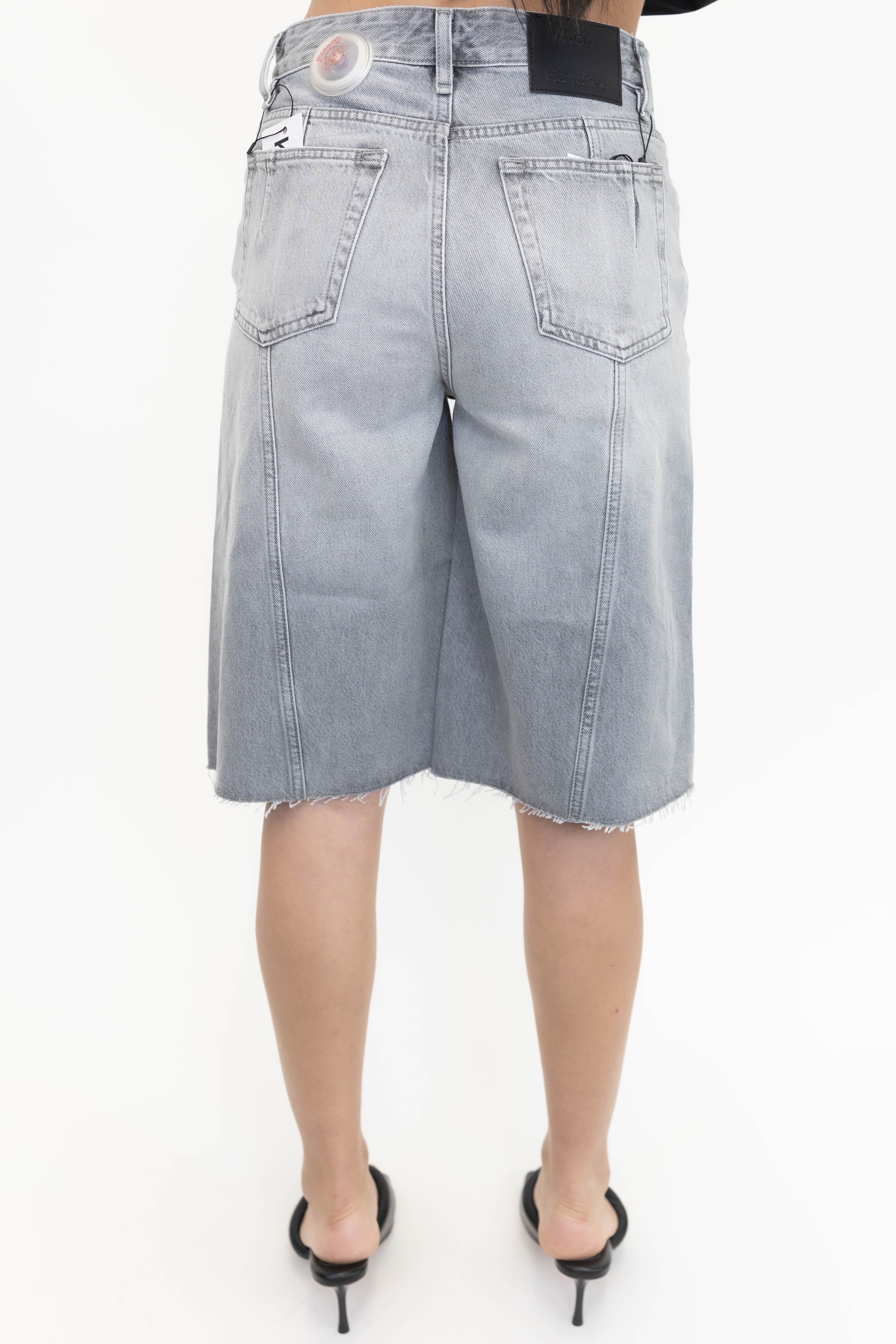 MIKA DENIM SHORT IN BRIGHT BLACK SHORT WON HUNDRED